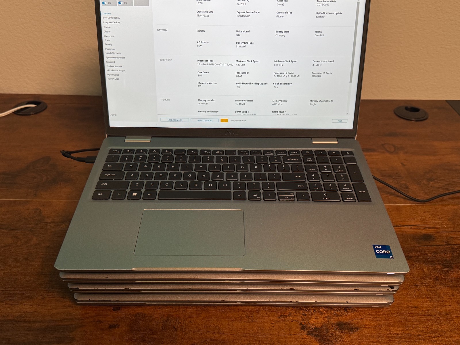 A lot of 4 Dell Precision 3570 15″ Intel i7-1265U 4.15GHz 16GB RAM DDR5 NO SSD