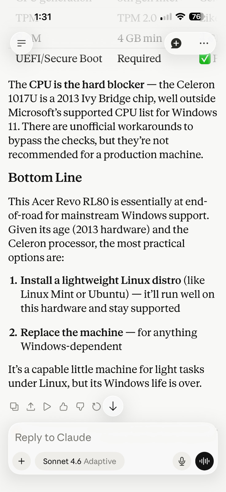 Acer Revo RL80 Mini Desktop