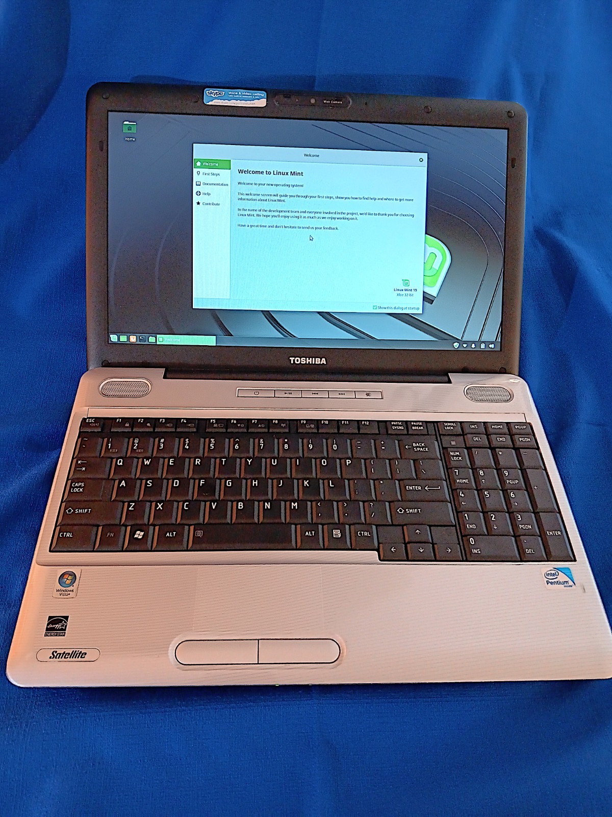 Toshiba Satellite laptop L505-S5964 Linux Mint v19 32 bit 320GB 4GB RAM w/Batt
