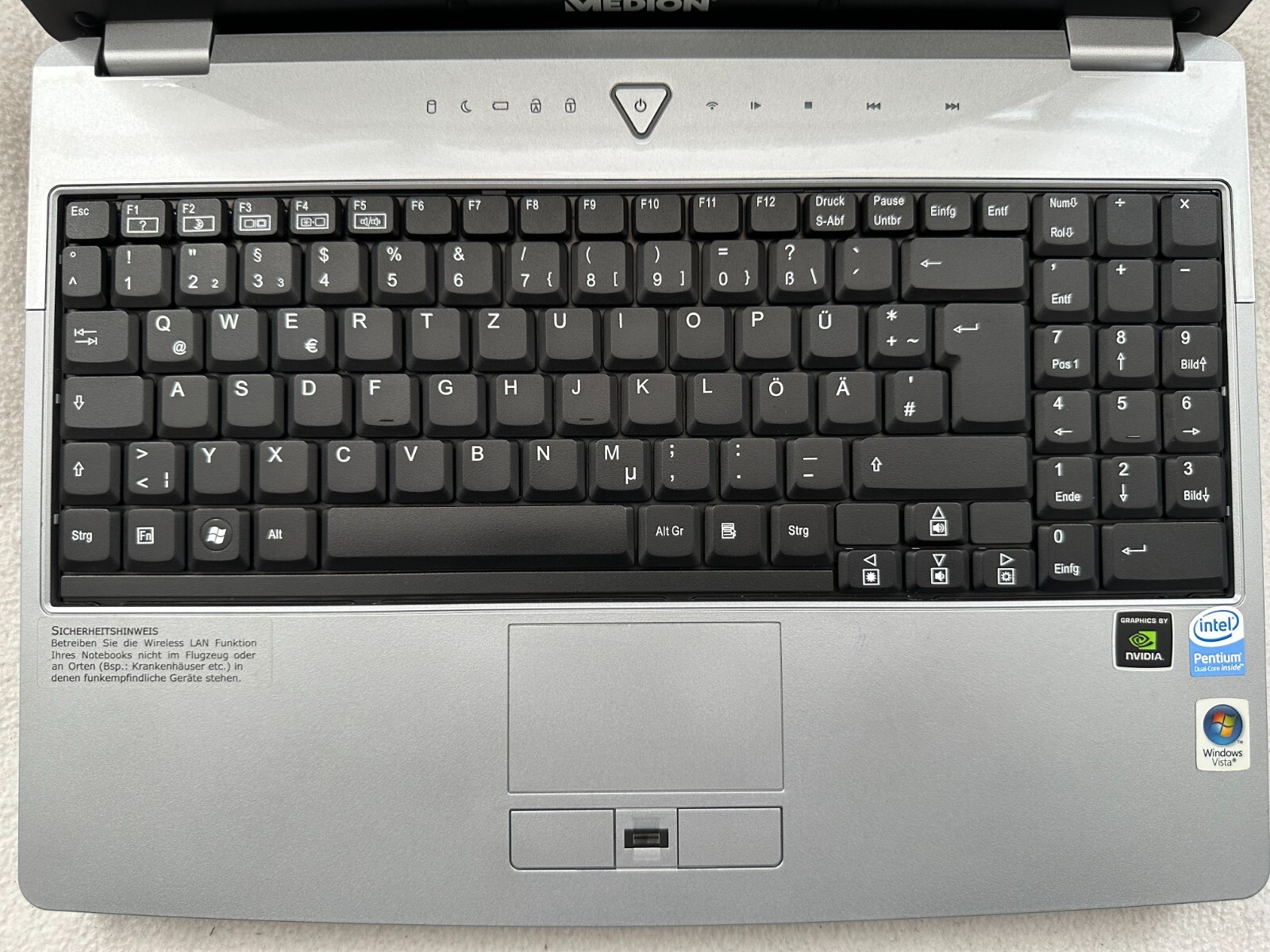 Medion Akoya MD96630 WIM2180 15.4″ Laptop Intel Core Duo T2330 4GB RAM No HDD