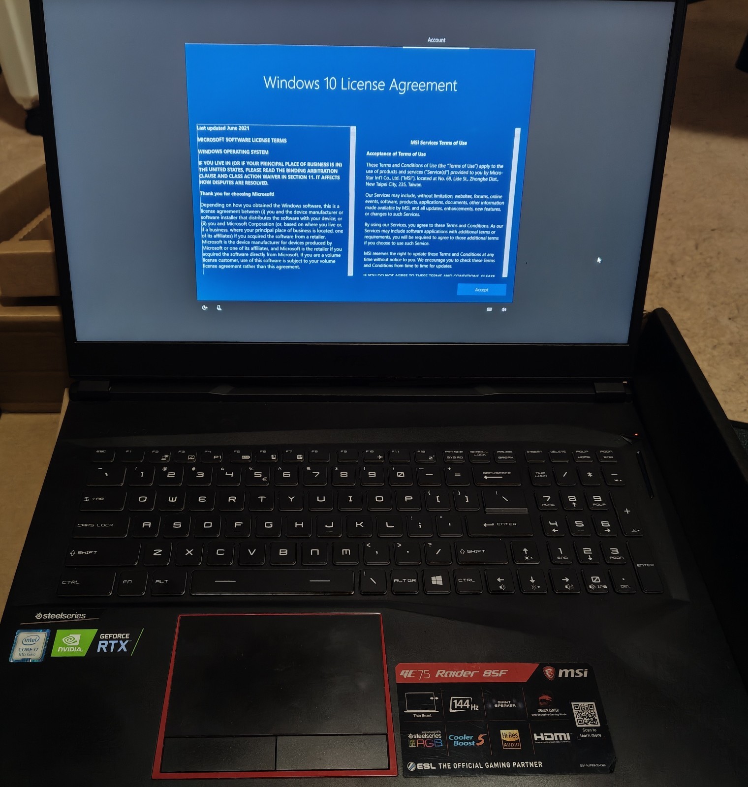 MSI GE75 Raider 8SF | 17.3″ FHD IPS Anti-Glare | Intel i7 | RTX | 16GB RAM