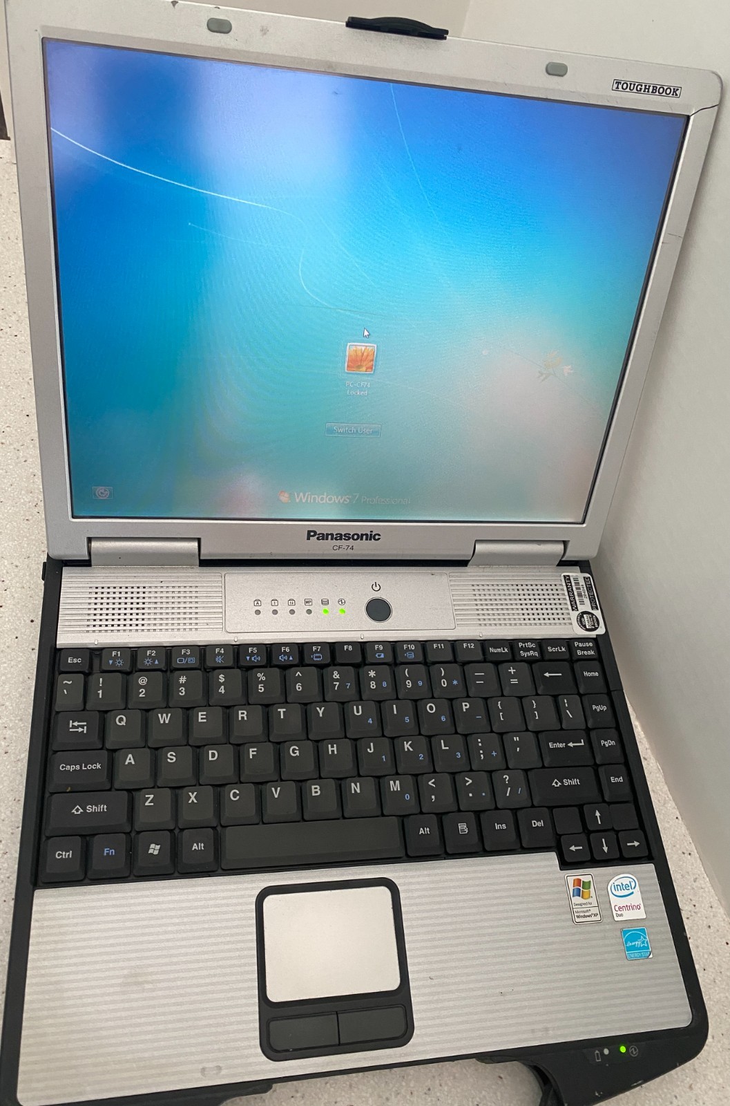 Panasonic Toughbook CF-74 Windows 7 Pro Powers On Used