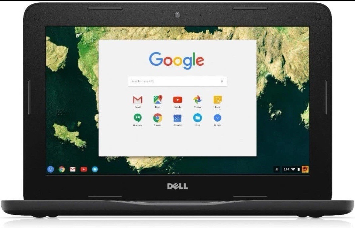 Dell Chromebook 11 (16GB SSD, Intel Celeron N3060 X2, 1.6GHz, 4GB) Laptop – Bl