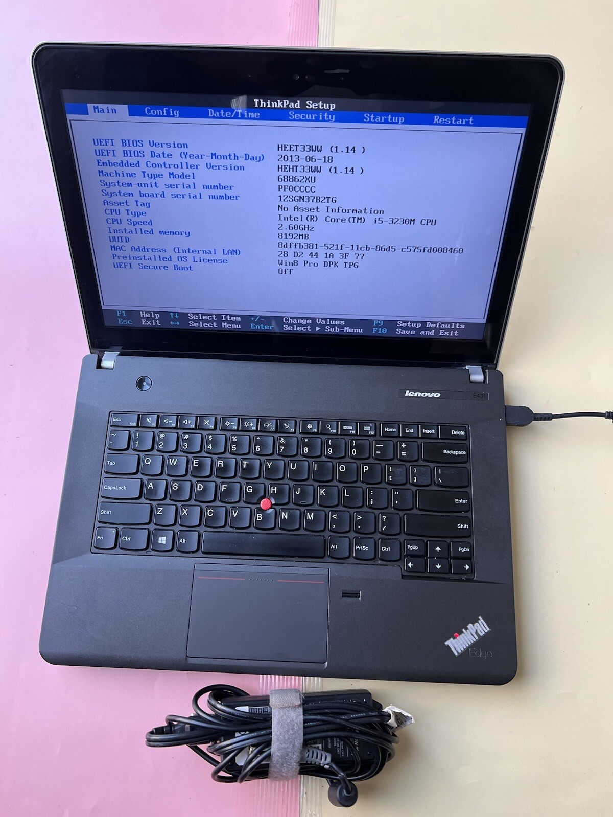 LENOVO THINKPAD EDGE E431 Core i5-3230M 8GB RAM 500GB HDD WEBCAM TOUCHSCREEN