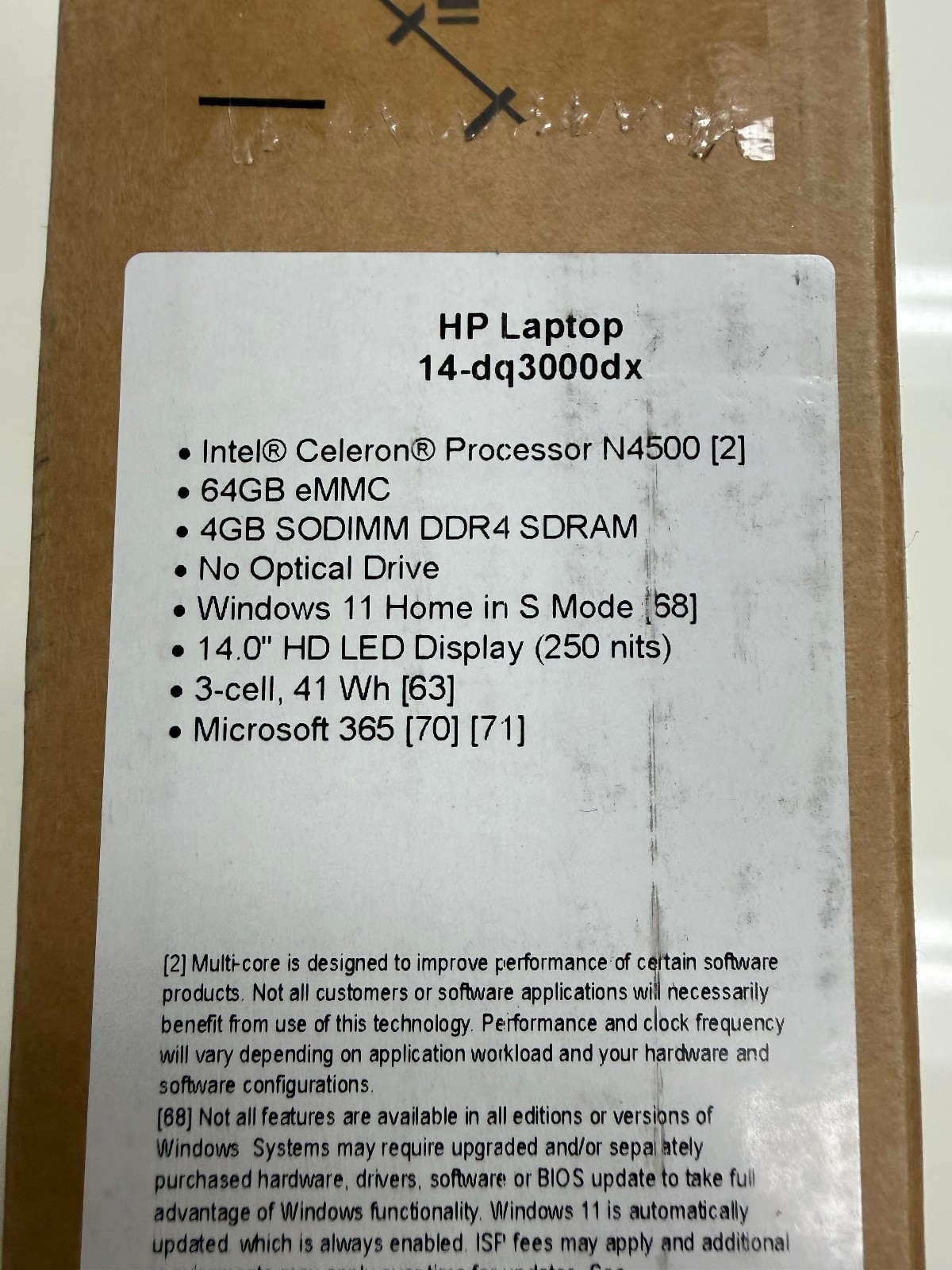 HP 14 Thin&Portable Laptop Intel Celeron N4500 4GB DDR4 64GB eMMC Win 11 Home