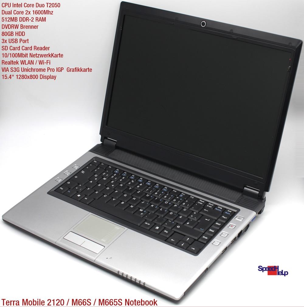 TERRA Mobile 2120 CLEVO M66S M665S Notebook Laptop 80GB DVDRW Windows XP