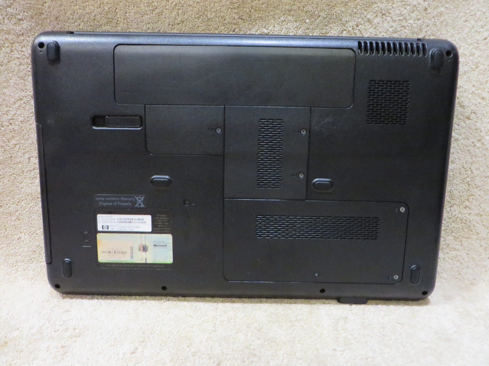 HP G60-519WM 15.6″ Laptop Intel Celeron w/ RAM & Hard Drive -FOR PARTS or REPAIR