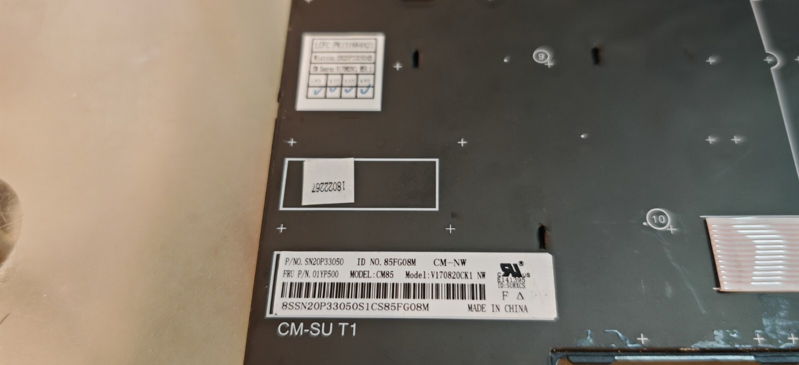 LENOVO THINKPAD L480 E480 E490 KEYBOARD KEYBOARD CM85 01YP500 SN20P33050