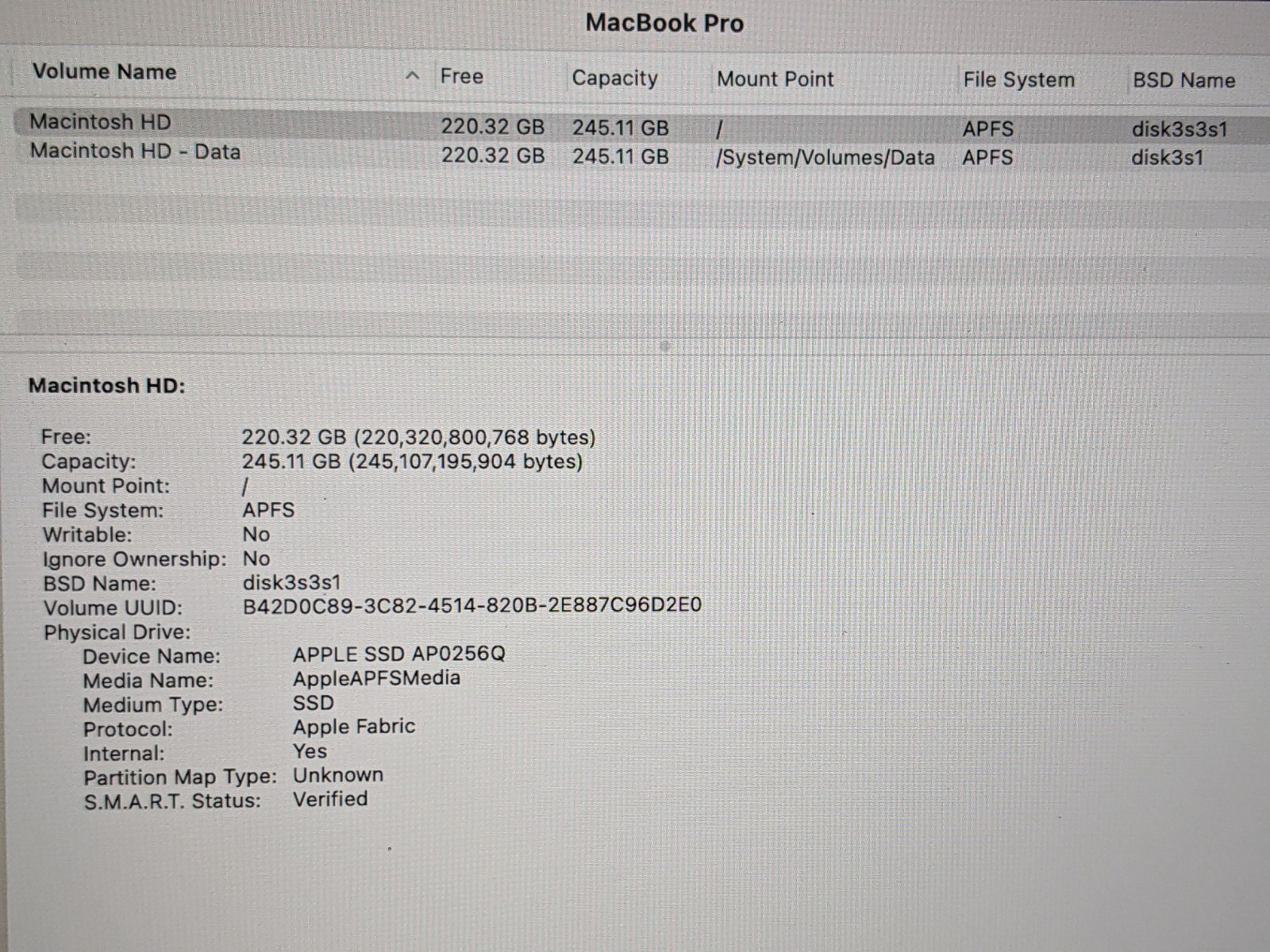 Apple MacBook Pro (2020) A2338 MYDA2LL/A 13.3″ M1 8CPU/8GPU 3.2GHz 8GB 256GB +PA
