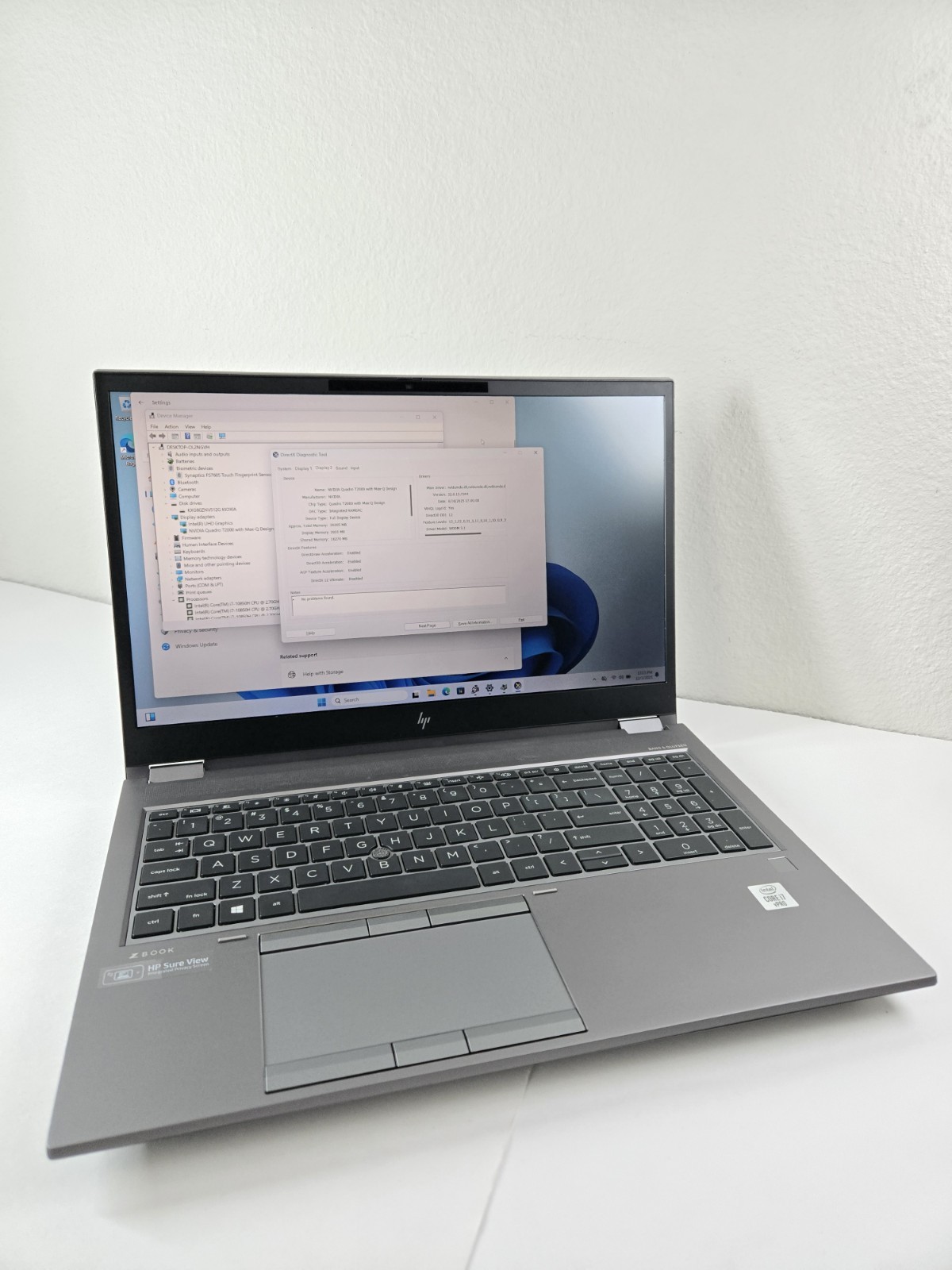 HP ZBook Fury 15 G7 i7-10850H 32Gb RAM 512Gb SSD Quadro T2000 Workstation
