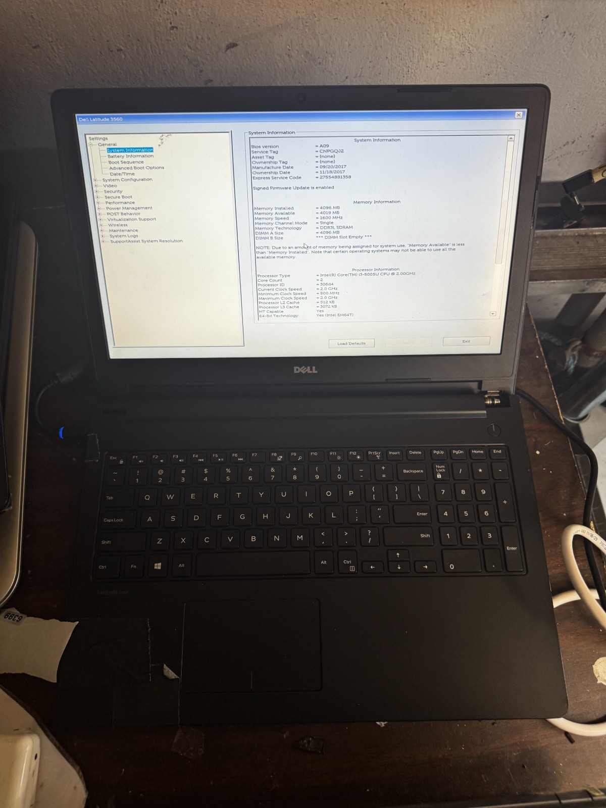 Dell Latitude 3560 Core I3-5005U Laptop For Repair #6399