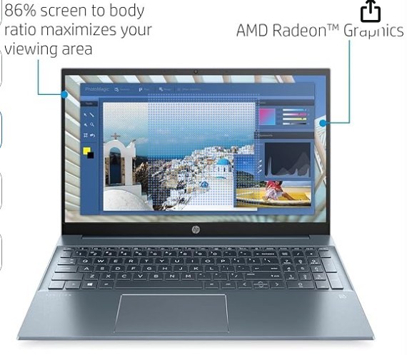 HP Pavilion 15.6″ FHD (512GB SSD, Ryzen 7 5700U, 1.8 GHz, 8GB RAM)