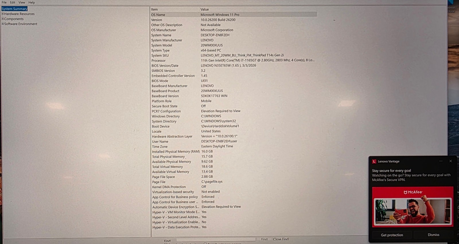 Lenovo Thinkpad T14s Gen2 i7 16 GB RAM 512GB SSD 4K Touch Screen
