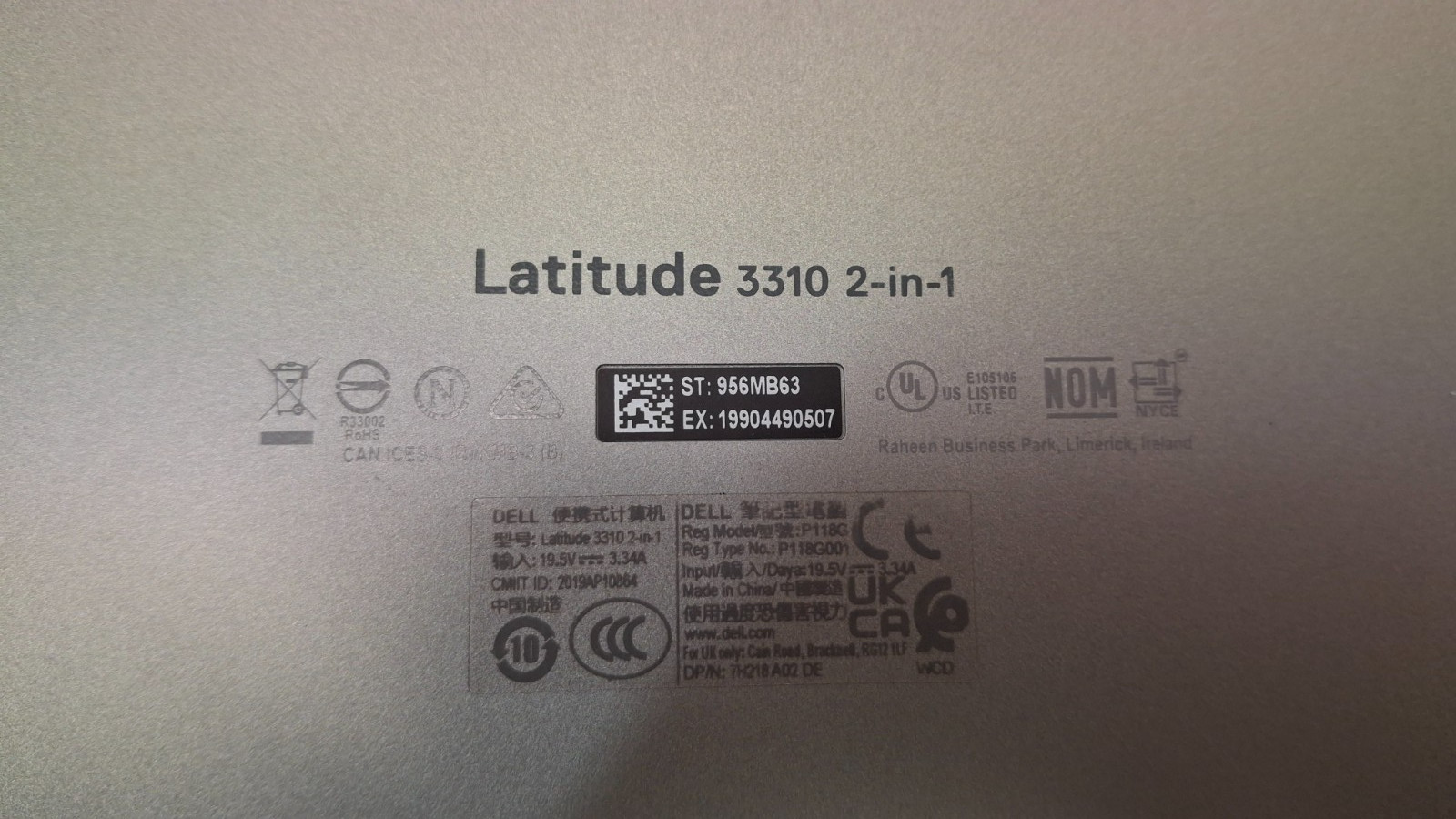 Dell Latitude 3310 2-in-1 Laptop (i5-8365U, 8GB RAM, 256GB SSD) NO PERIPHERALS