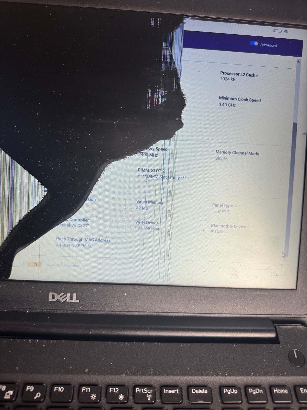 Dell Latitude 3500 Core I5 8th Gen 8GB RAM Laptop for Parts/Repair #5587
