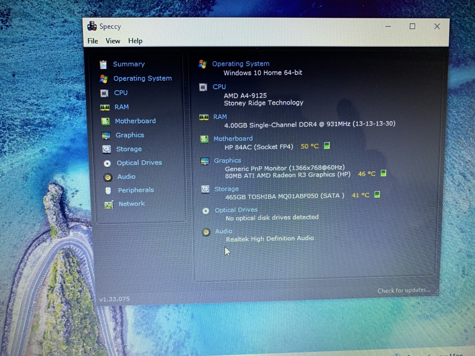 HP 15-DB0088CA 15.6″ Laptop AMD A4-9125 Radeon R3 4GB DDR 4 RAM Windows 10