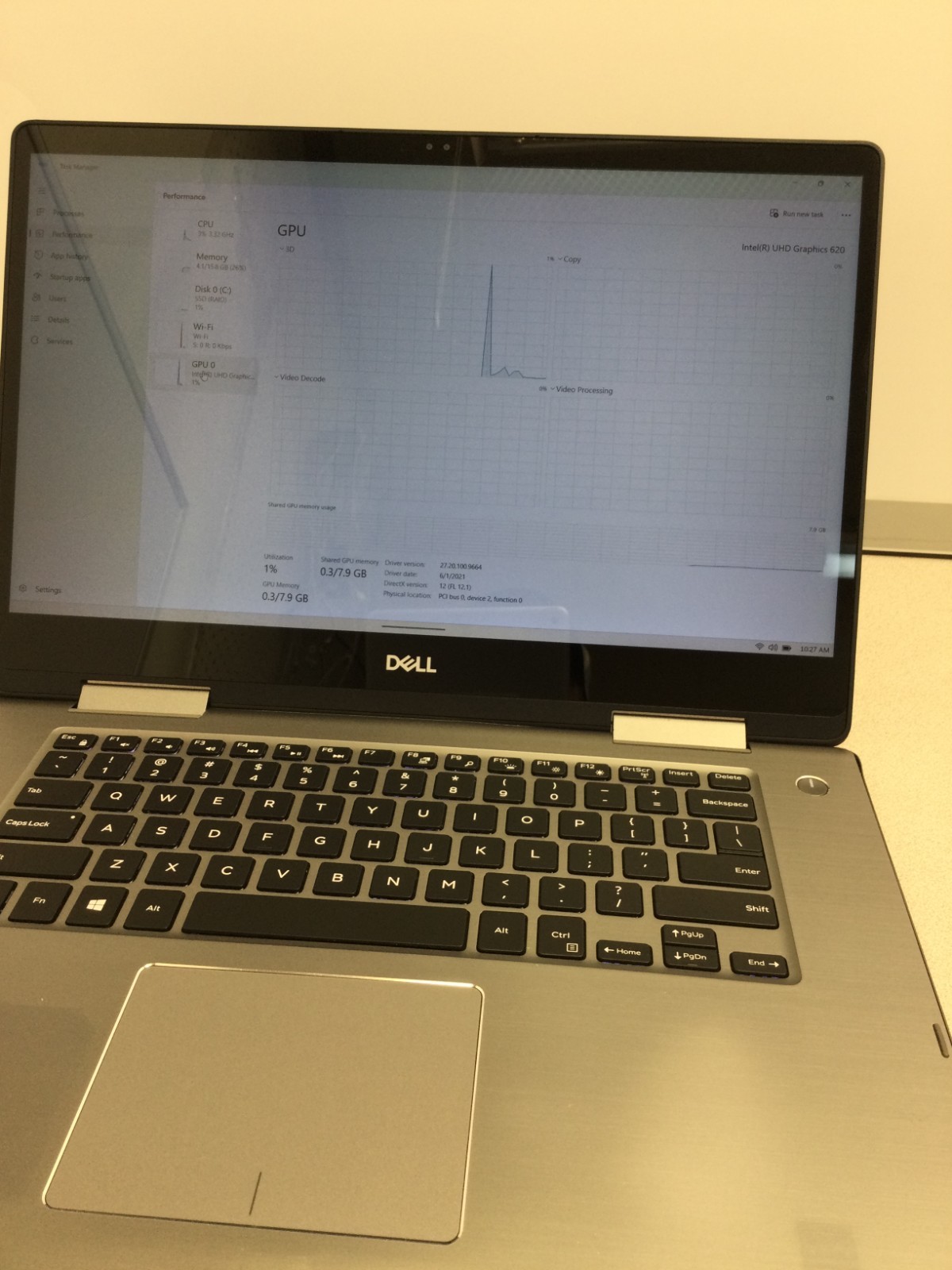 dell inspiron 7573 intel core i5-8250u cpu 1.60ghz 15.6”