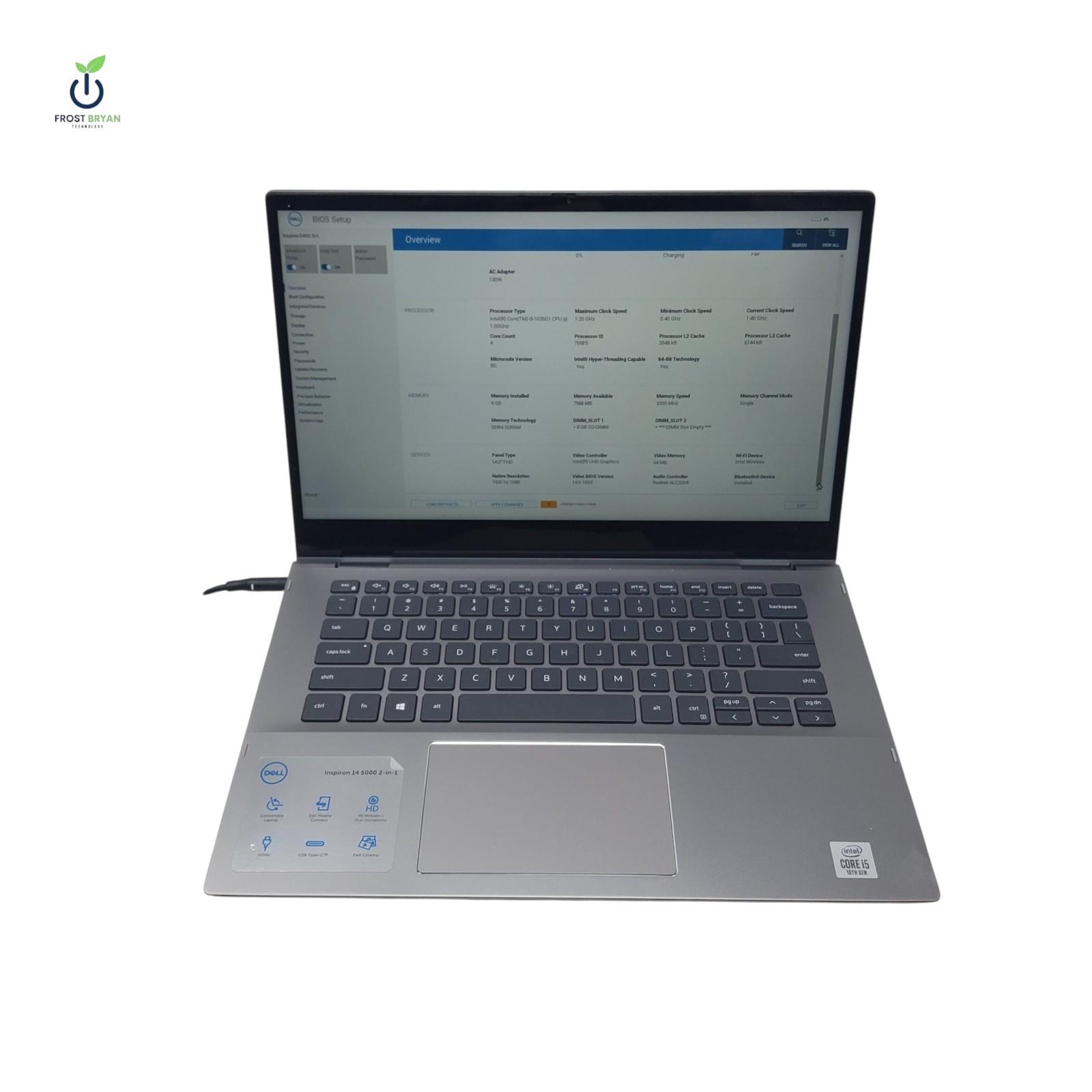DELL Inspiron 5400 2n1 i5-1035G1@1.00GHz 8GB 256GB SSD No OS Grade C [READ]