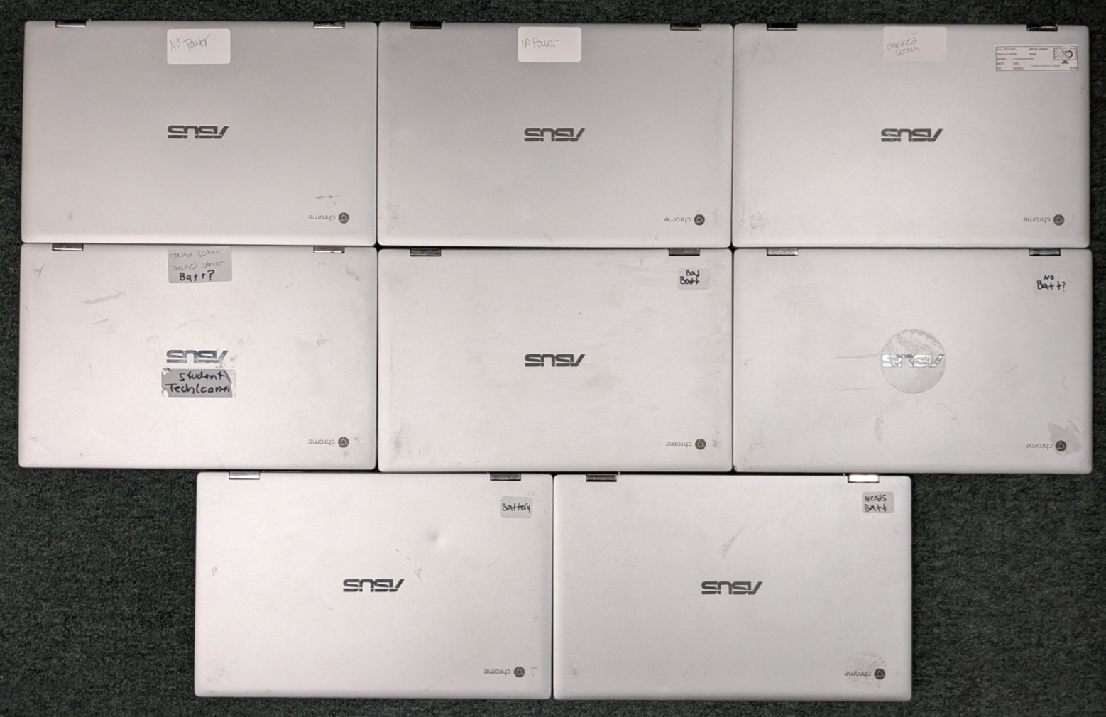 Lot of 8 Asus ChromeBook C434T Intel m3-8100y 8GB 64GB eMMC SOLD AS-IS