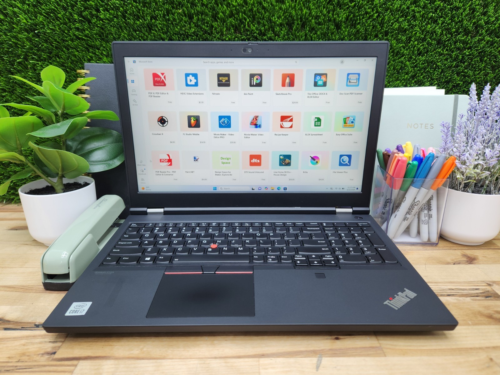Lenovo ThinkPad P15 Gen 1 15.6″ FHD i7-10750H 32GB RAM Quadro T1000 Win 11 Pro ~