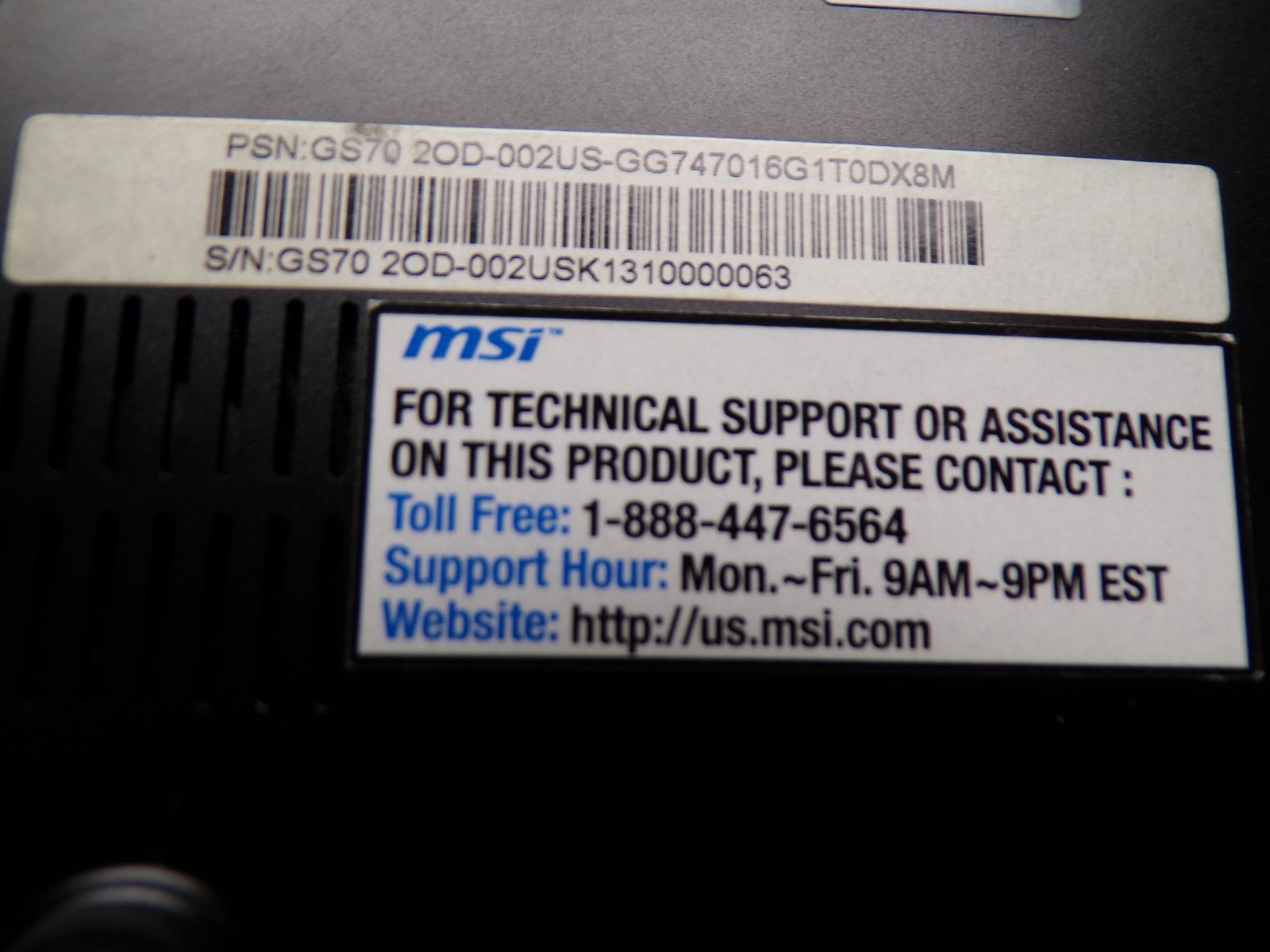 MSI GS70-2oD-002us i7-4700hq 16GB, 1TB hdd, GTX 765m 17.3″ Laptop #4448