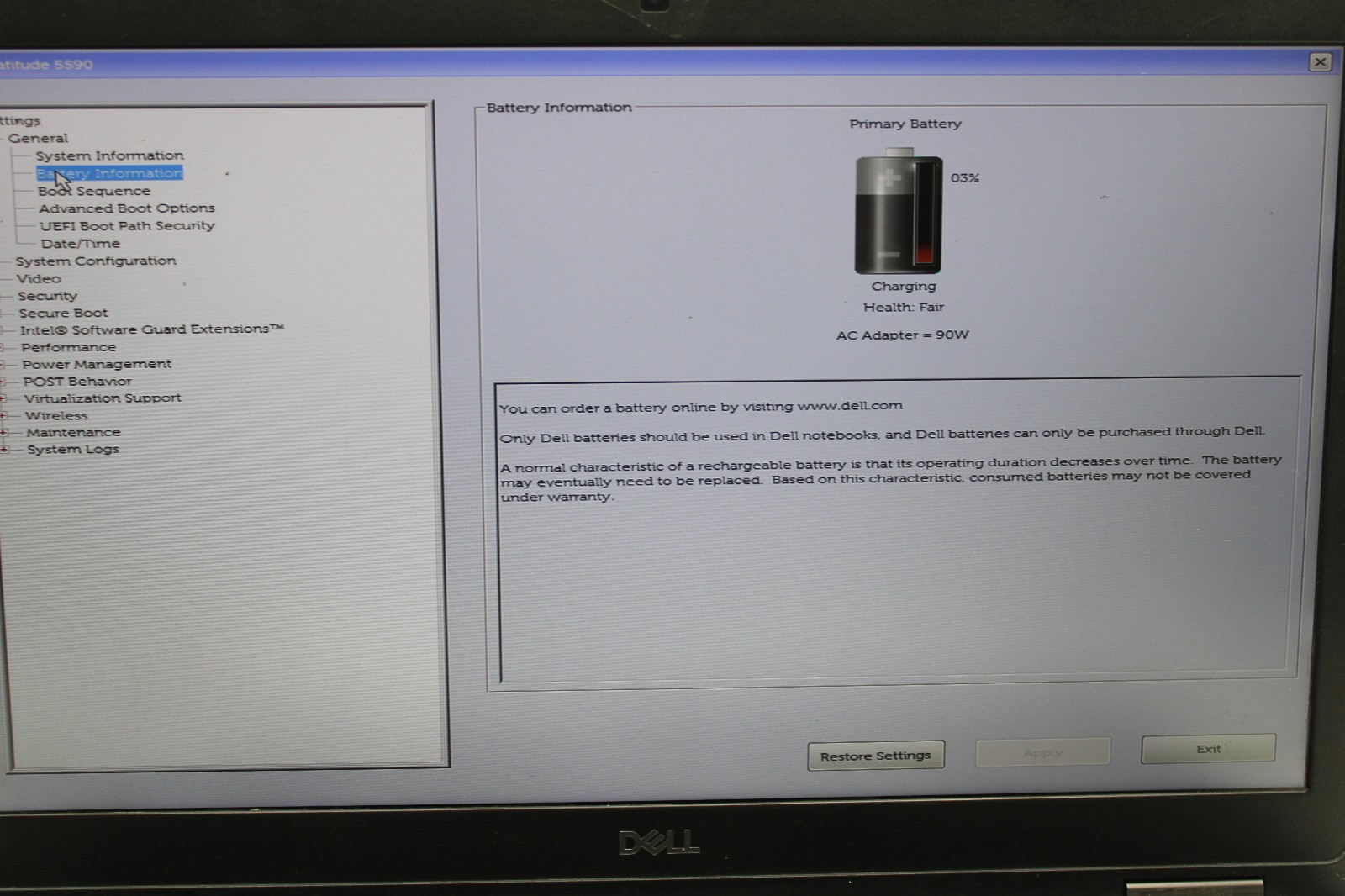 Dell Latitude 5590 _ i7-8650U @ 1.9 GHz _ 16GB RAM _ 256GB SSD _ No OS *READ