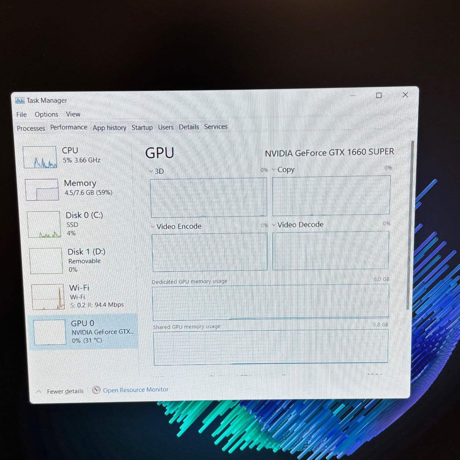 HP Omen 25L PC Ryzen 5 5600G 3.90GHz 8GB RAM 512GB SSD GeForce GTX 1660 Super