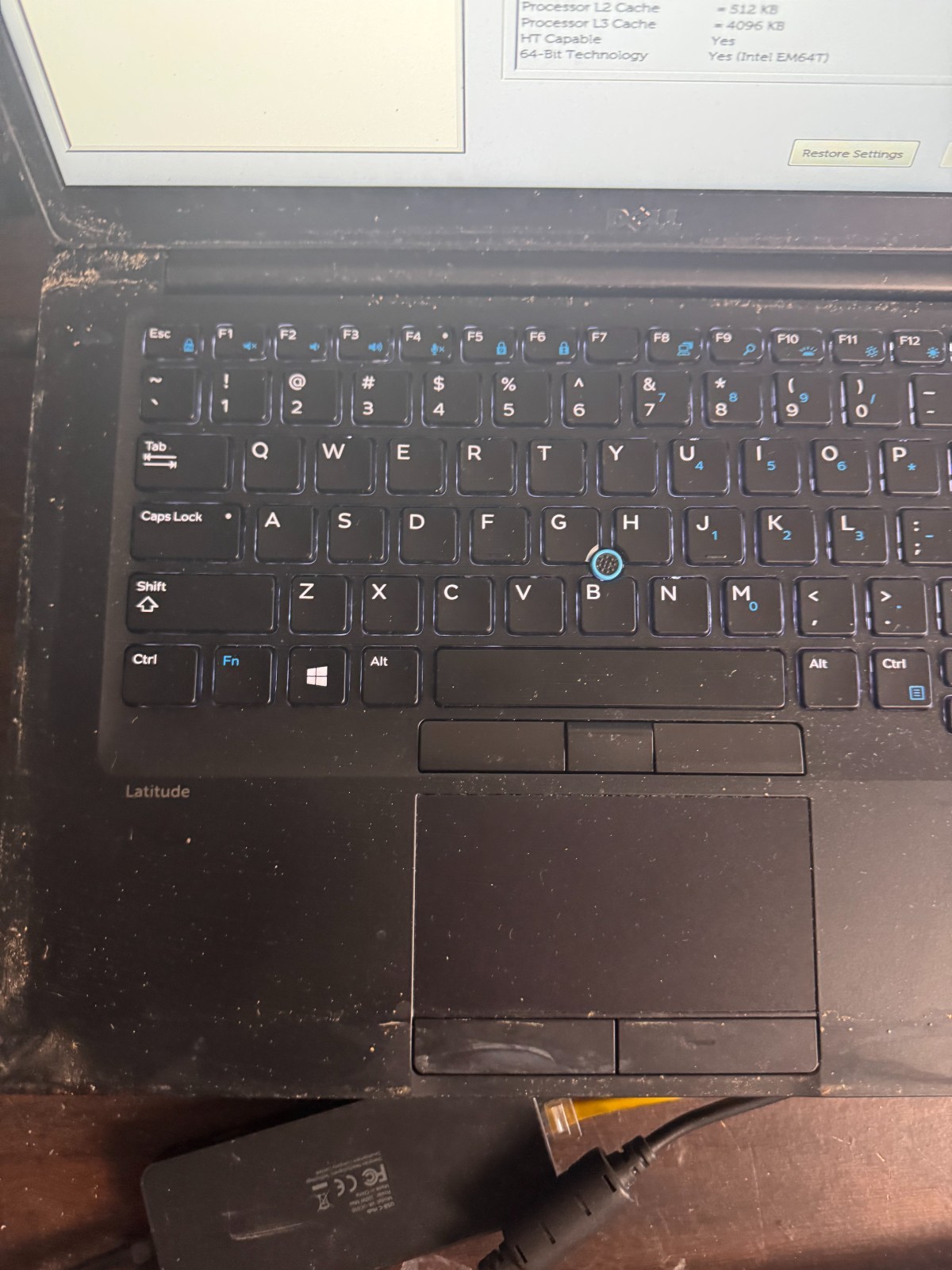 Dell Latitude 7480 Core i7-6600U Laptop for Parts/Repair #5311