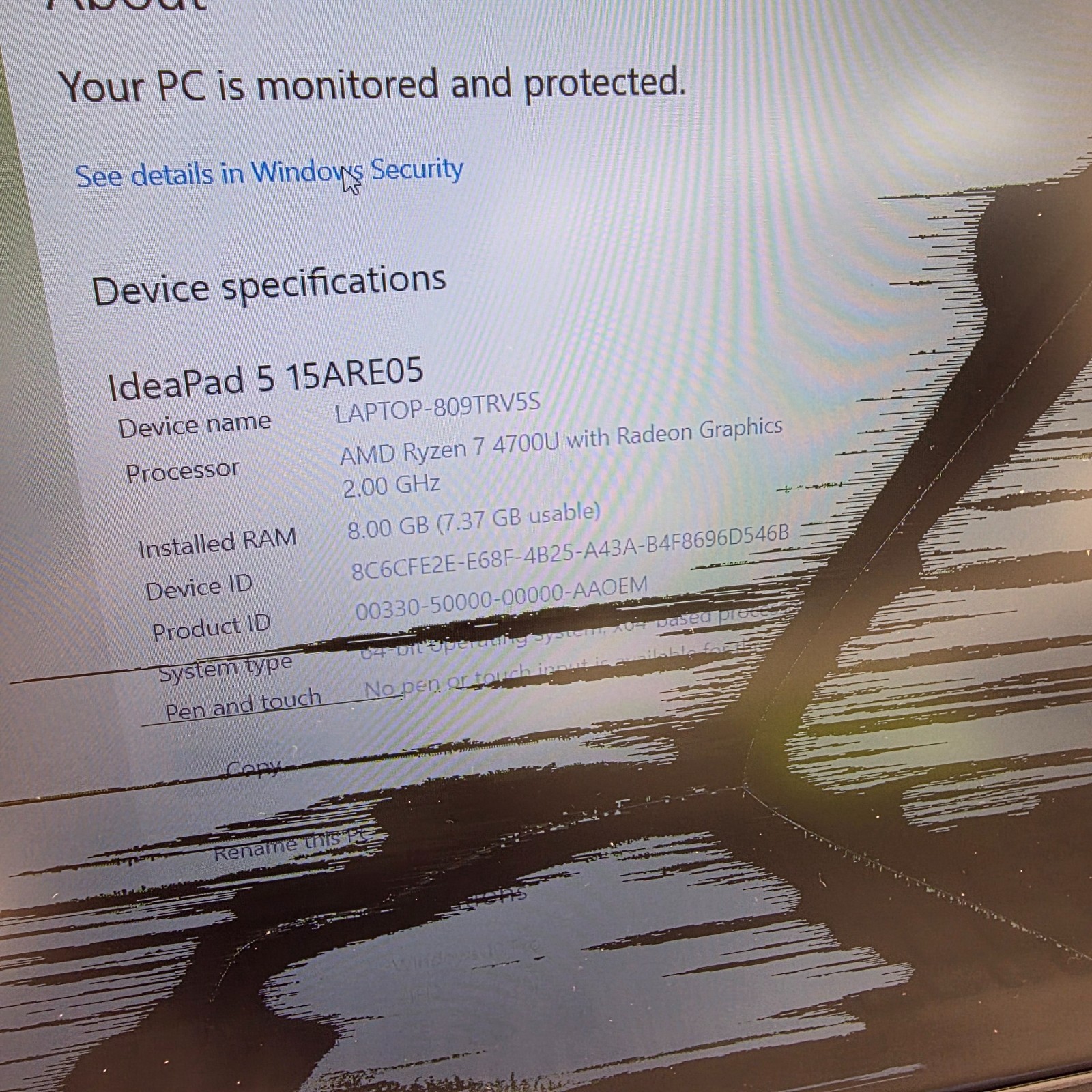 LOT OF 4 READ LENOVO IdeaPad 5 AND 3 15ARE05 15.6″ Ryzen 7 4700U 8GB 512gb SSD