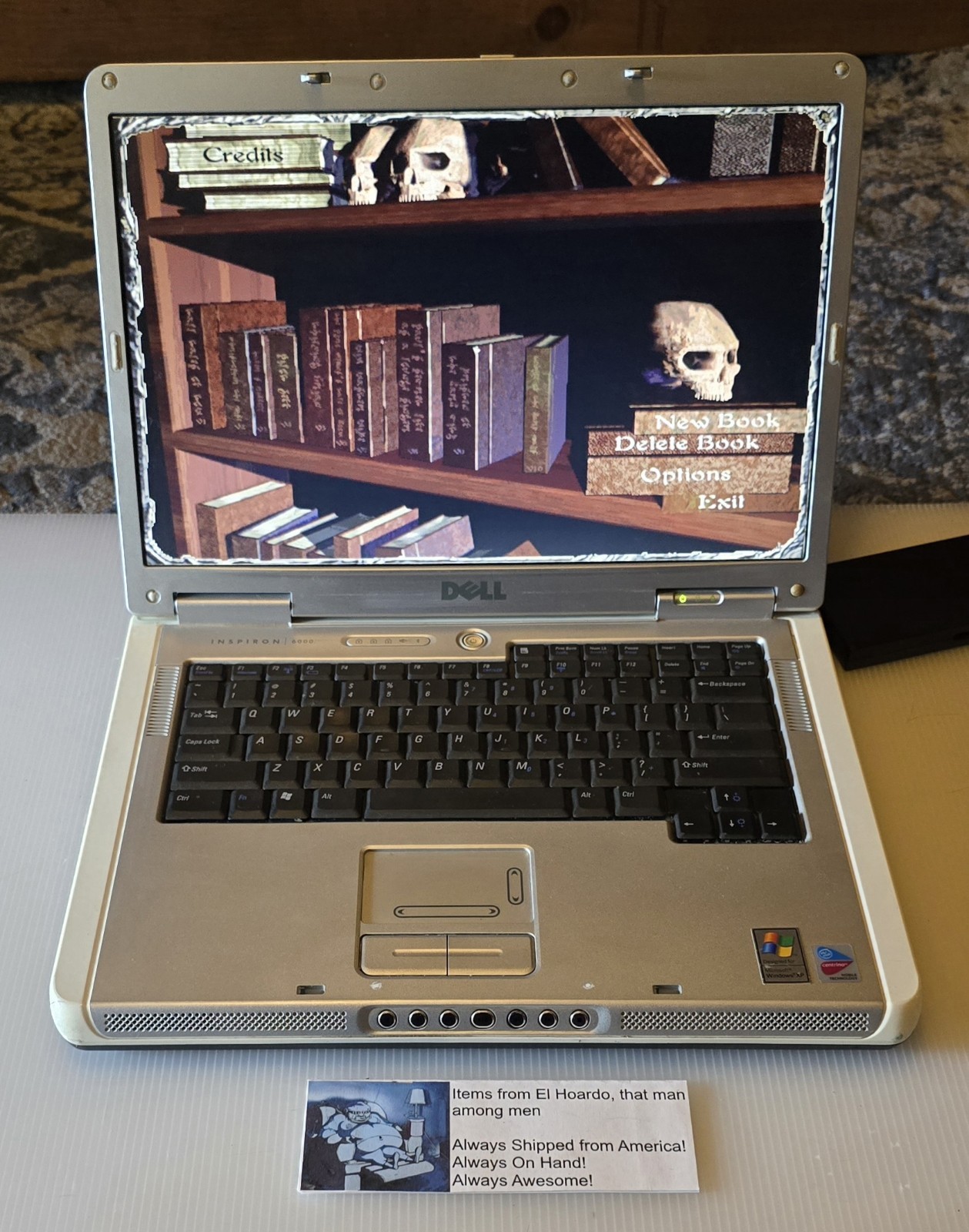 Dell inspiron 6000 laptop 1GB Ram 40GB HDD 1.6 Ghz Pentium M DVD Rom Windows XP