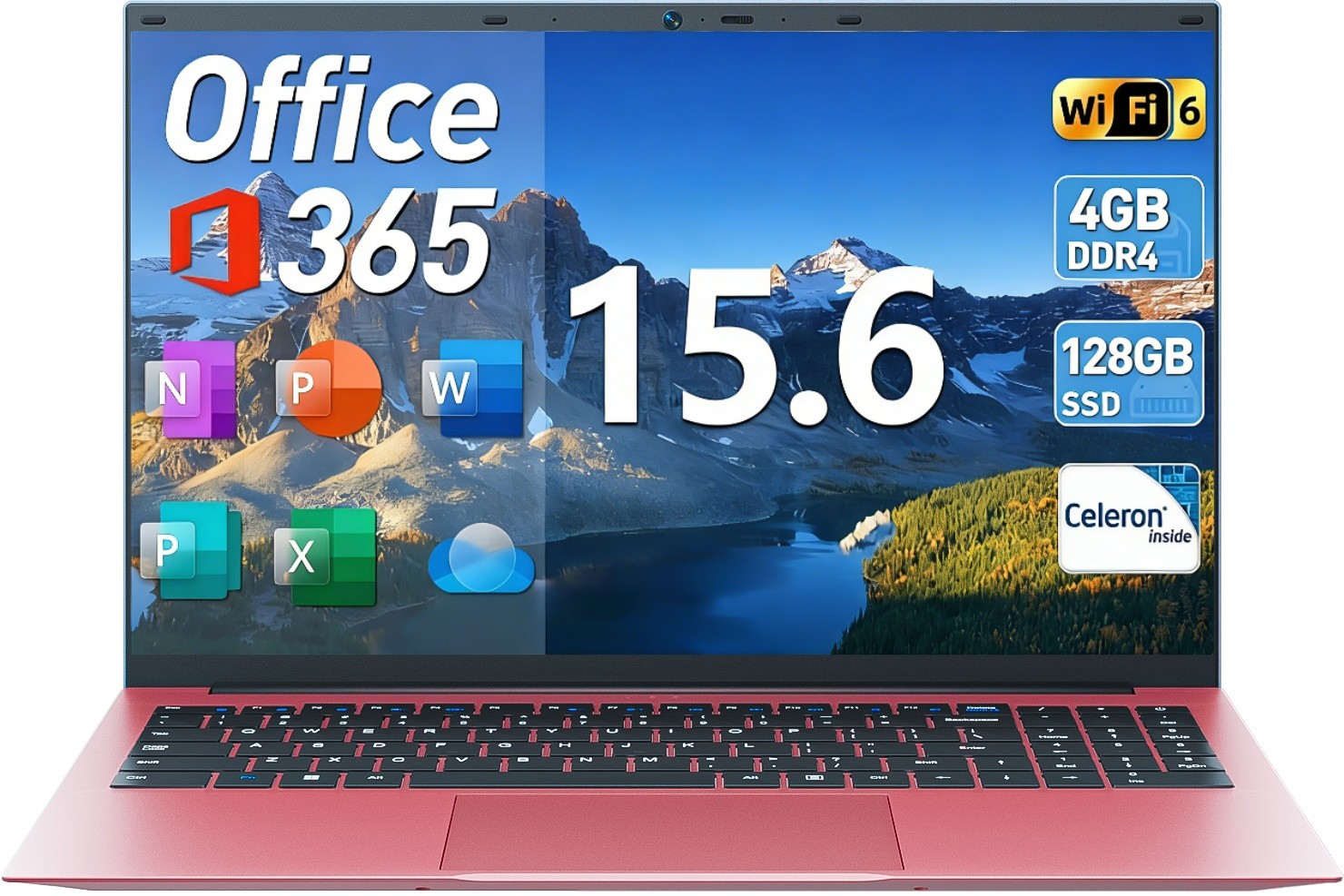 New 15.6″ Windows 11 Laptop, Intel Celeron N5095 4GB RAM 128GB SSD