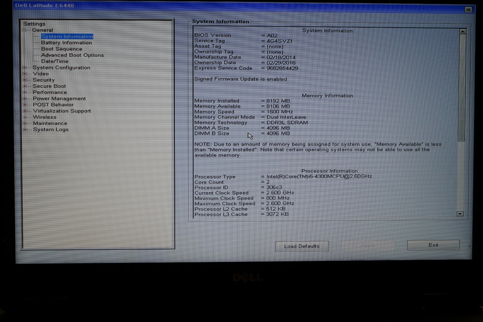 ^ Dell Latitude E6440 14″ Intel Core i5-4300M @ 2.60GHz 8GB Ram No HD #C1412
