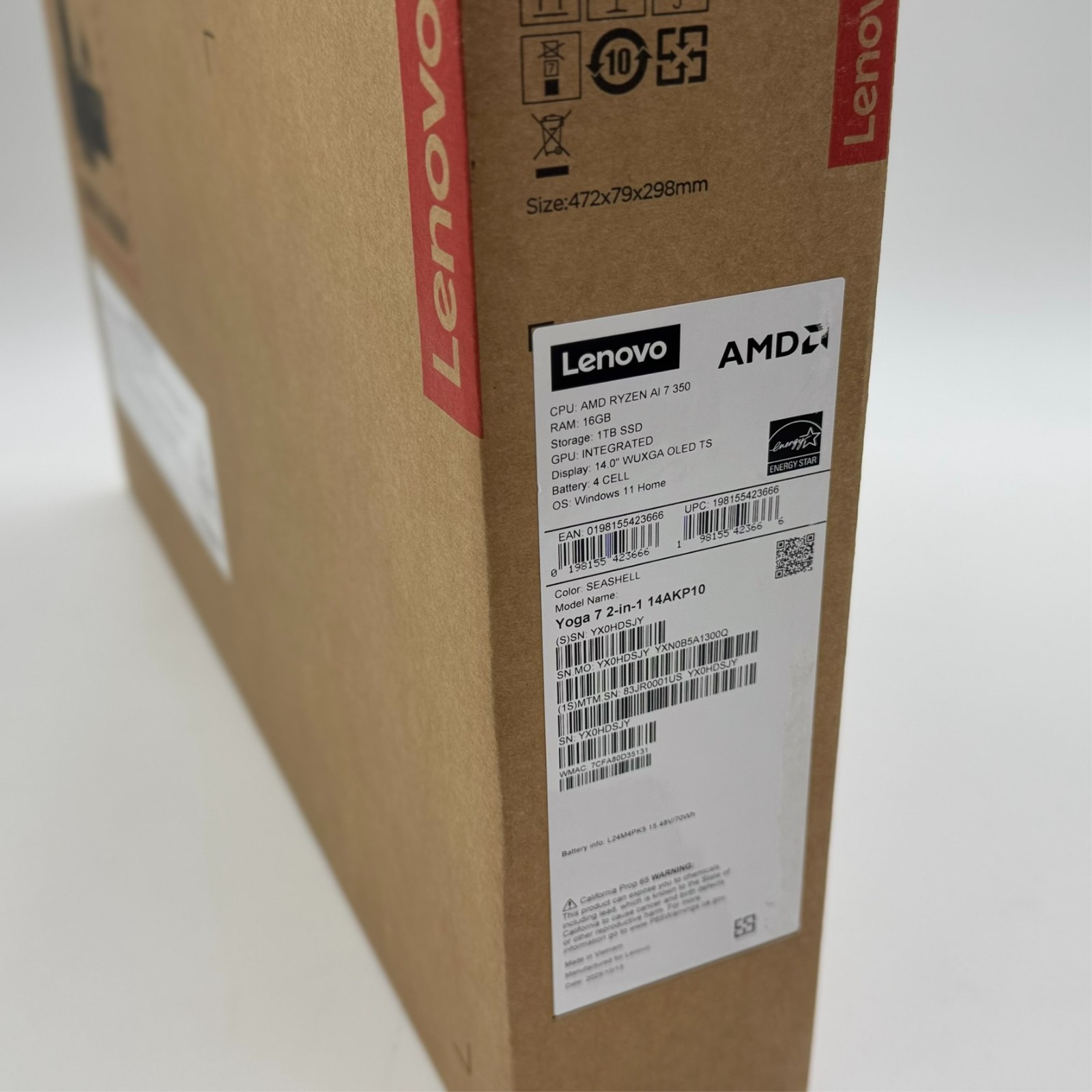 Lenovo Yoga 7 2-in-1 14″ 2K OLED Touch AMD Ryzen AI 7 350 16GB 1TB Copilot+ PC