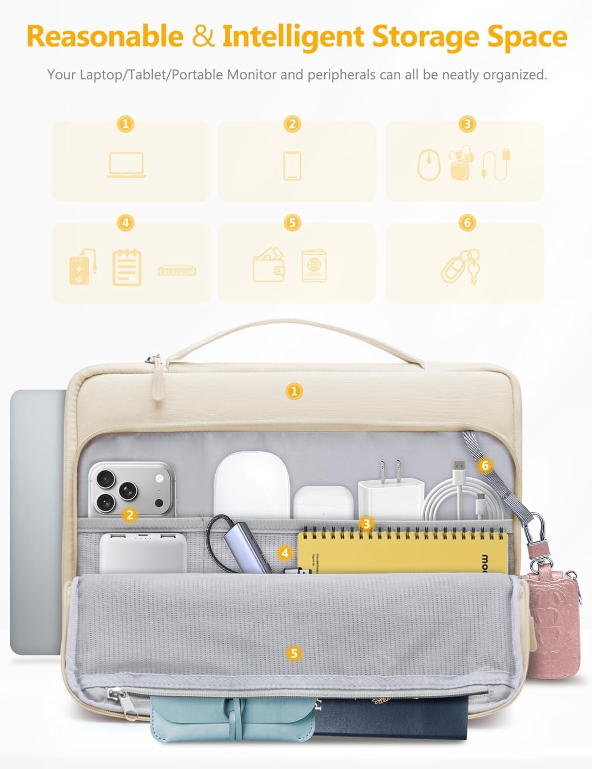 Sleeve for 17-17.3 Inch Laptop, Black, Carrying Handbag Briefcase for Notebook