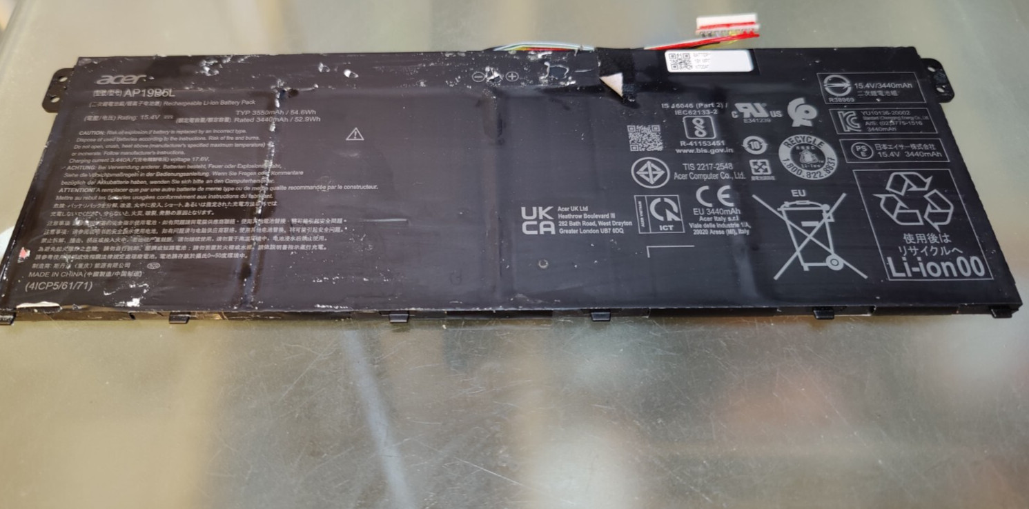 ACER GENUINE AV15 A515-53 AV 15-51 BATTERY AP19B5L 15.4V 344OmAh 52.9Wh ORIGINAL