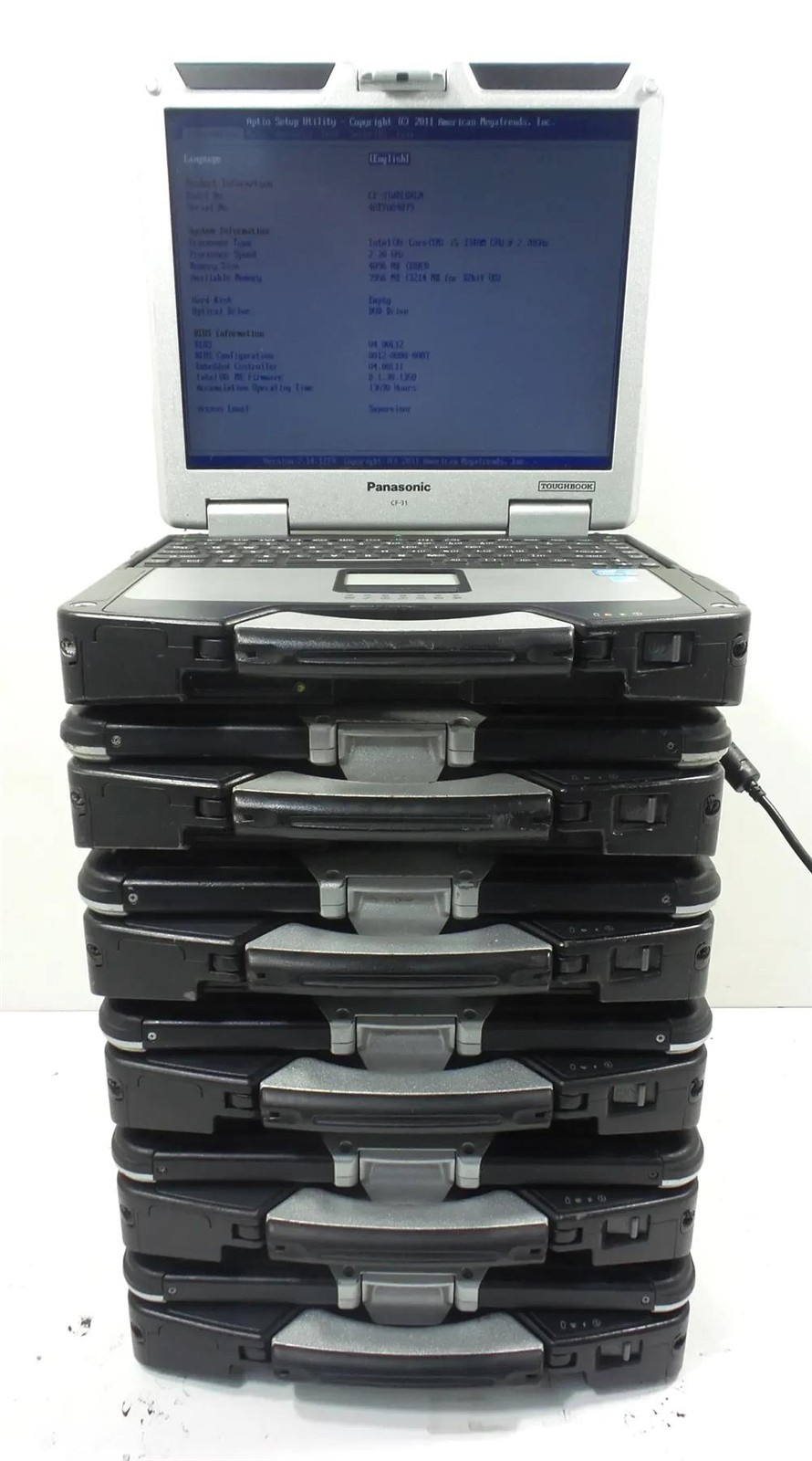 Lot of 6 Panasonic Toughbook CF-31 Core i5-3340M 2.7GHz 4GB – No HDD