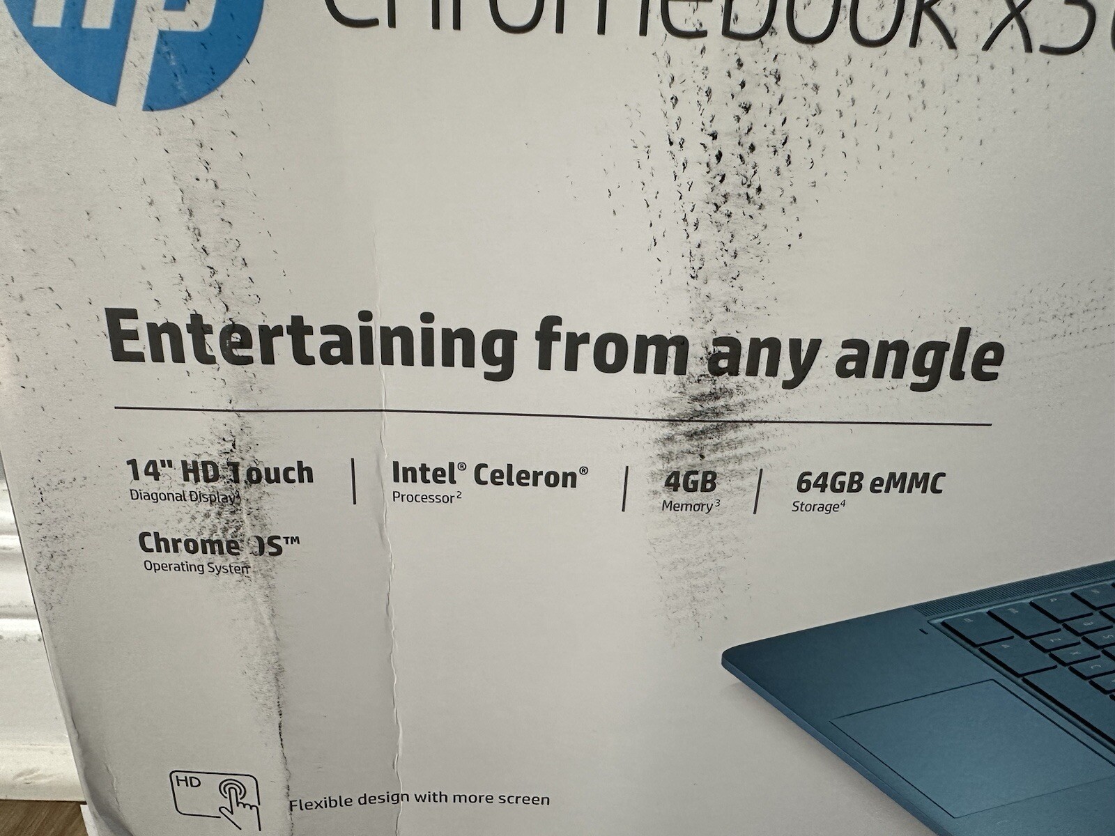 HP Chromebook x360 14 64GB eMMC Intel Celeron N4020 1.1GHz 4GB RAM TOU G1N