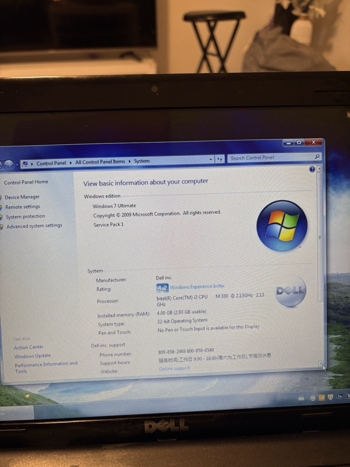 Dell Inspiron 1564 Laptop Intel I3-M330