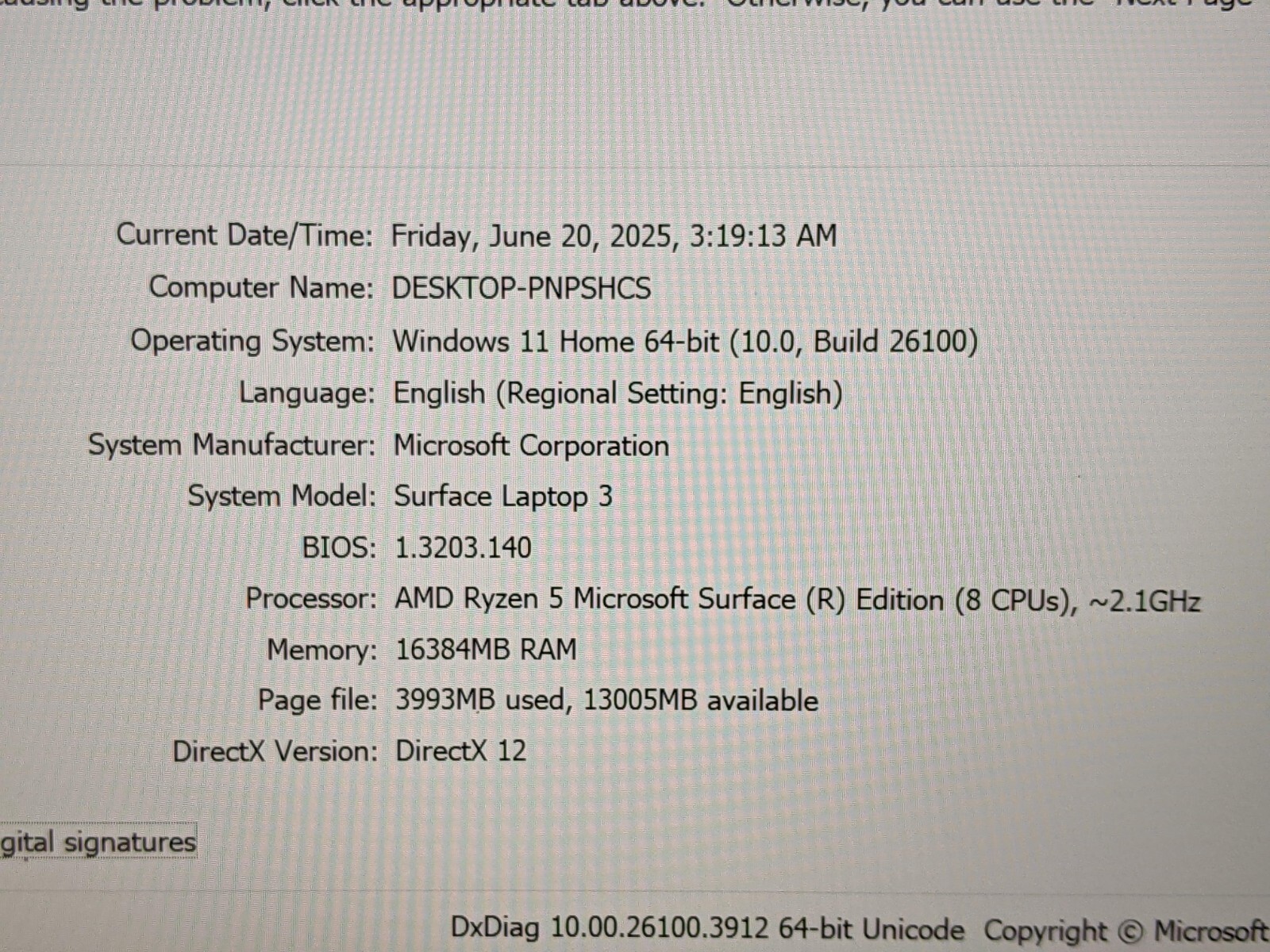 MS Surface Laptop 3 1873 15″ 2496×1664 TOUCH Ryzen 5 3850U 2.1GHz 16GB 256GB +PA