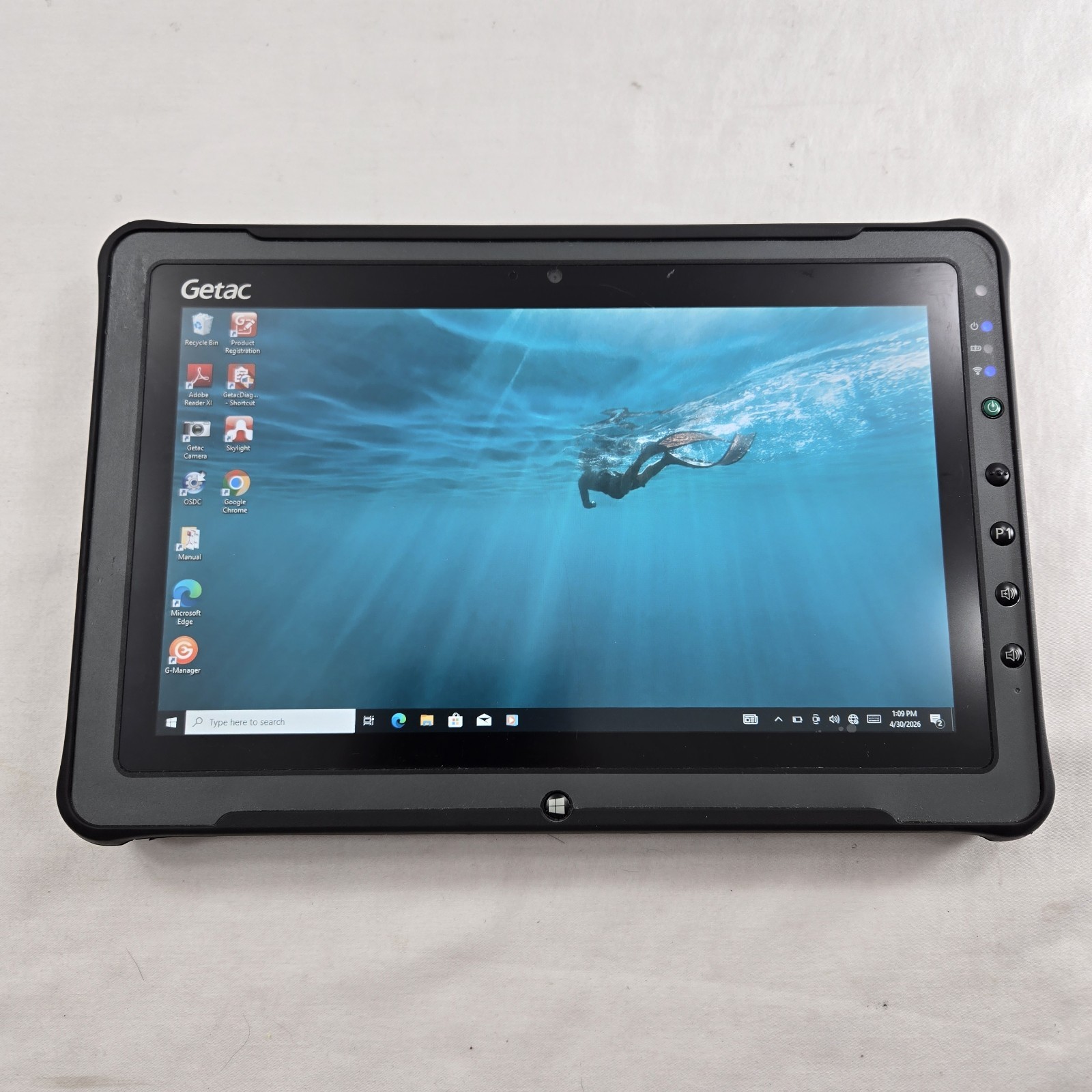 GETAC F110 G3 Rugged Tablet i7-6500U 2.50GHz 256GB SSD 16GB Ram Win10P — READ