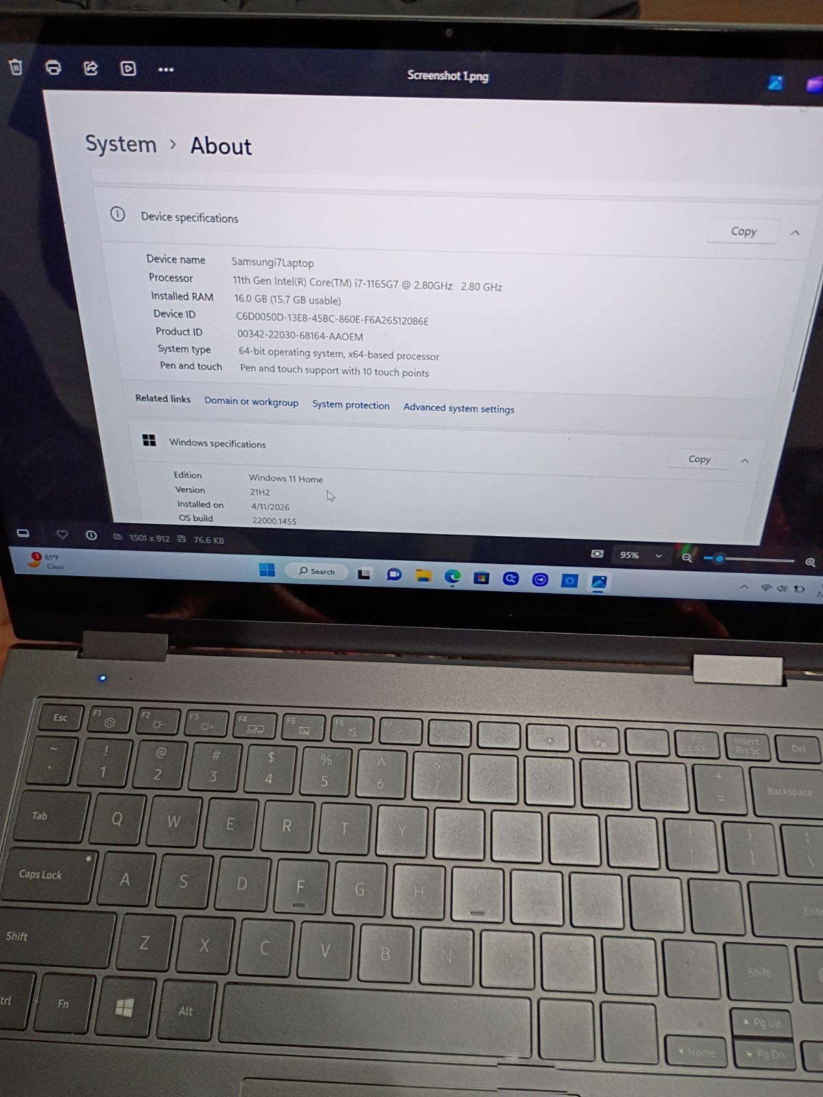 SAMSUNG NP730QDA | CORE i7-1165G7 | 512GB | 16GB | COMES WITH CHARGER |13.3in