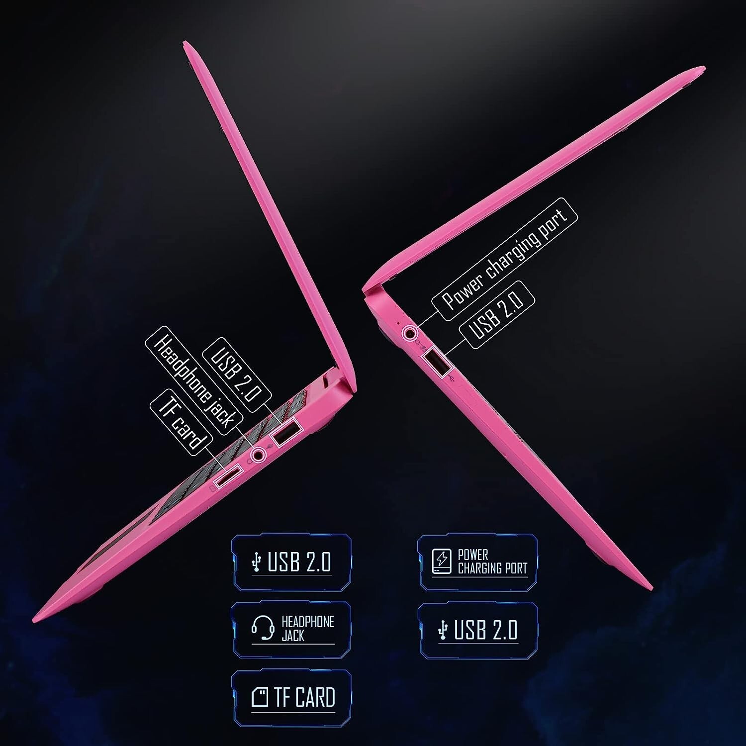 Laptop Computer 10.1” Quad Core Android 12.0 Mini Netbook WiFi Webcam Bluetooth