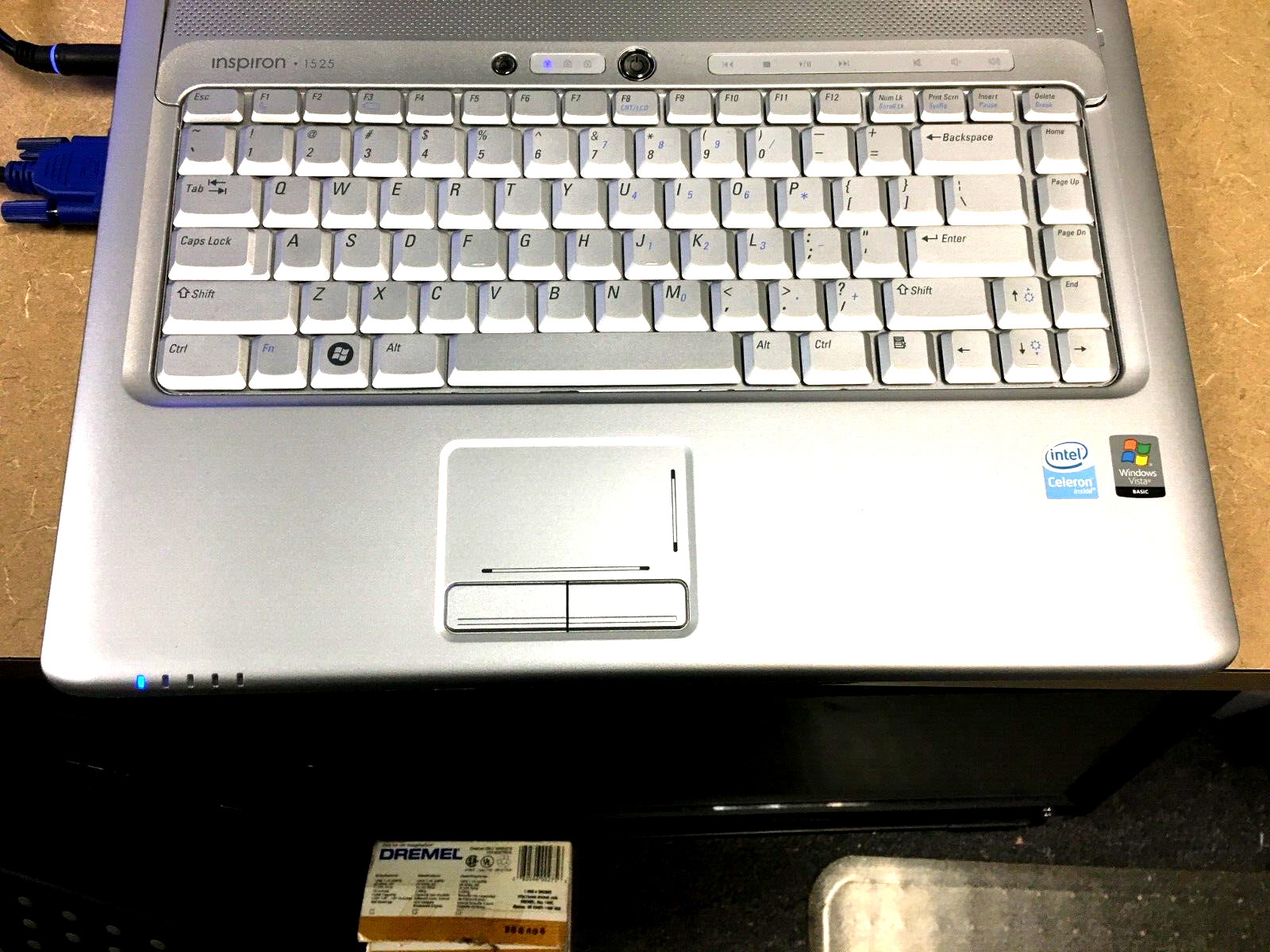 Used Dell Inspiron 1525 Palmtop, Bottom Case Assembly Motherboard Keyboard