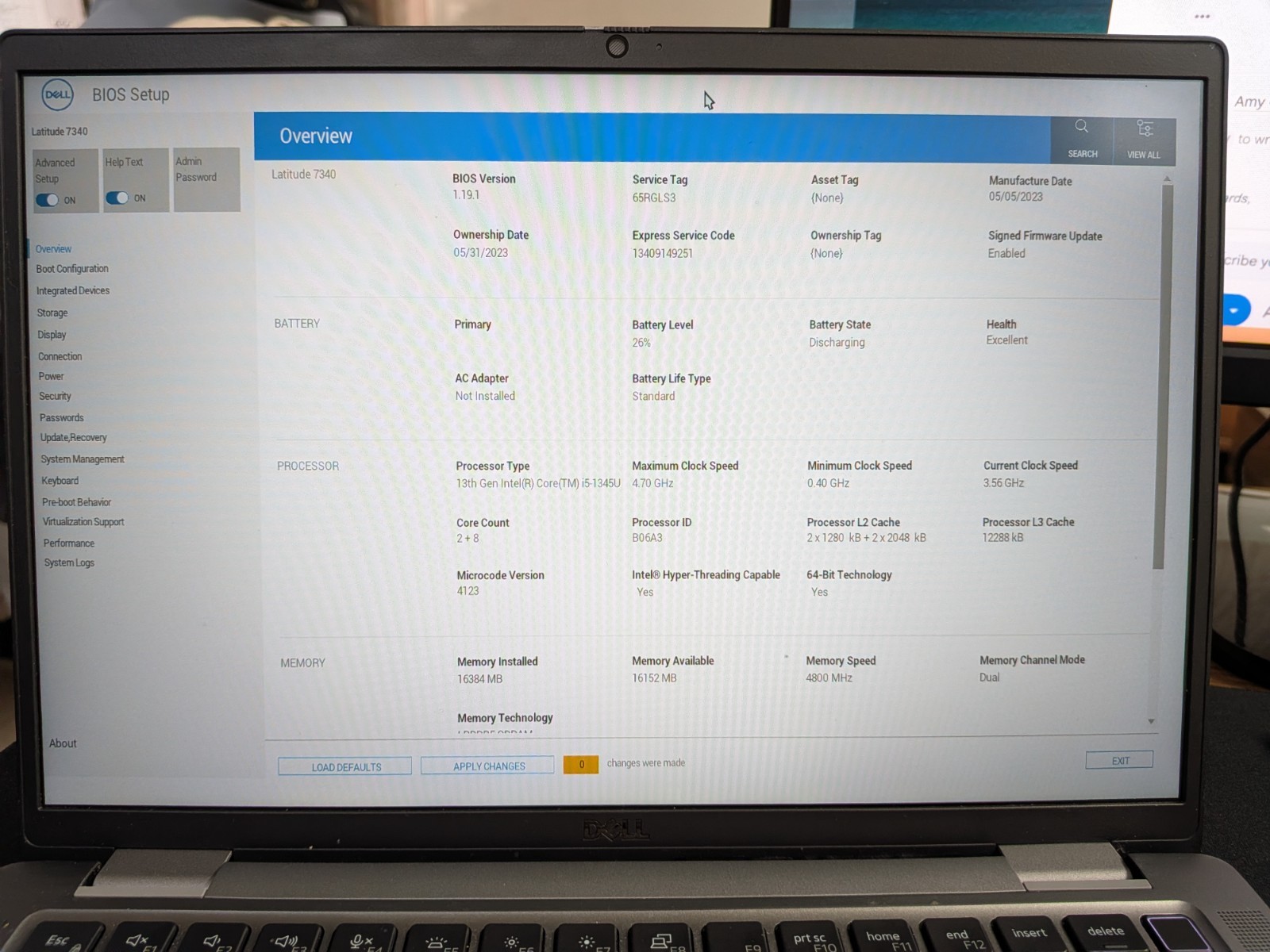 Dell Latitude 7340 13.3″ FHD+ i5 vPro 16GB Ram 256GB Windows 11 pro Fingerprint