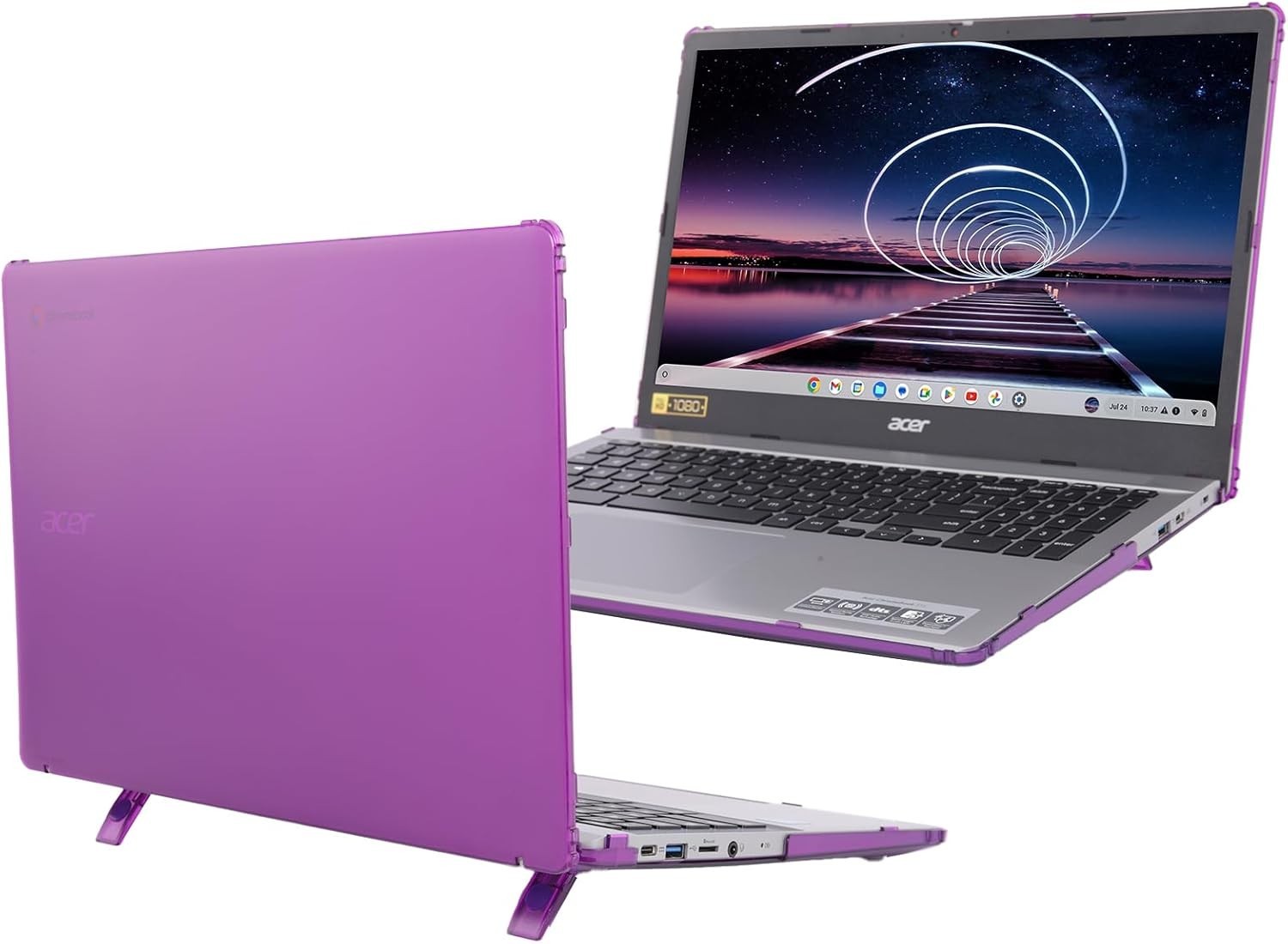 Custom Purple Laptop Case with Kickstand for 2023-2025 Acer Chromebook 315