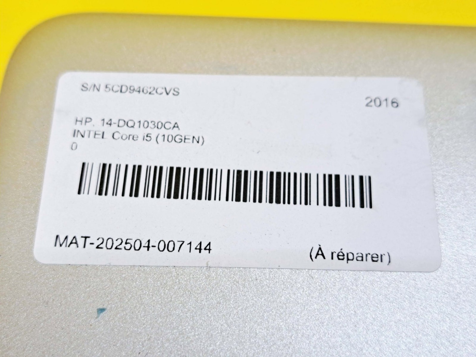 ⚡100% UNTESTED-MISSING PARTS⚡HP NOTEBOOK 14 PC 14-DQ1030CA INTEL CORE i5 LAPTOP