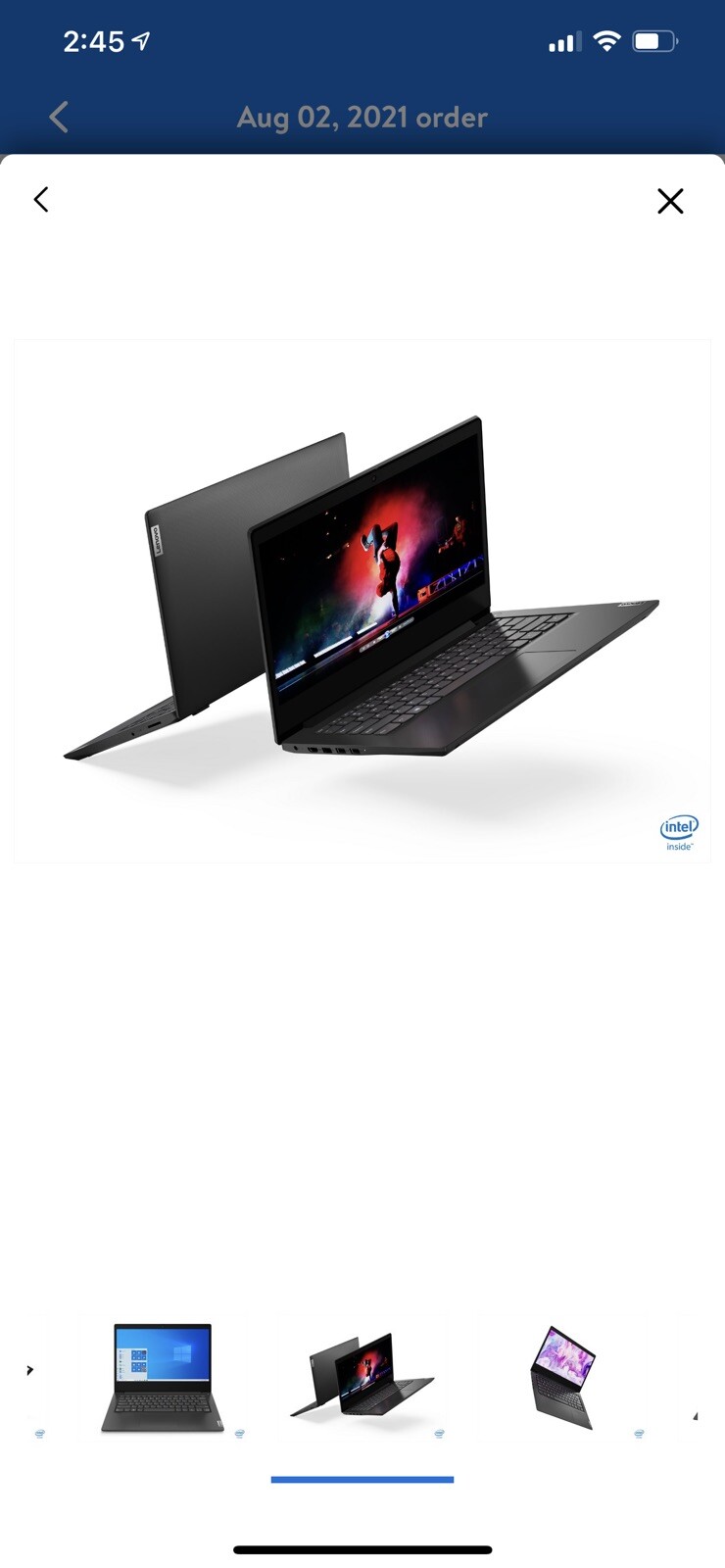 New Lenovo IdeaPad 3 14IML05 14″ HD 128GB SSD 4GB Black