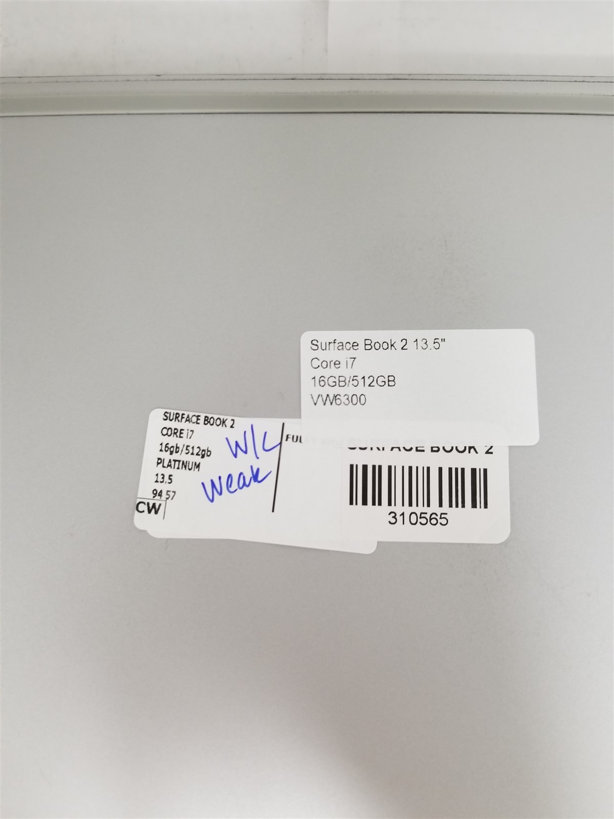 Microsoft Surface Book 2 Core i7 13.5″ 16GB/512GB Silver Reduced Price VW6300