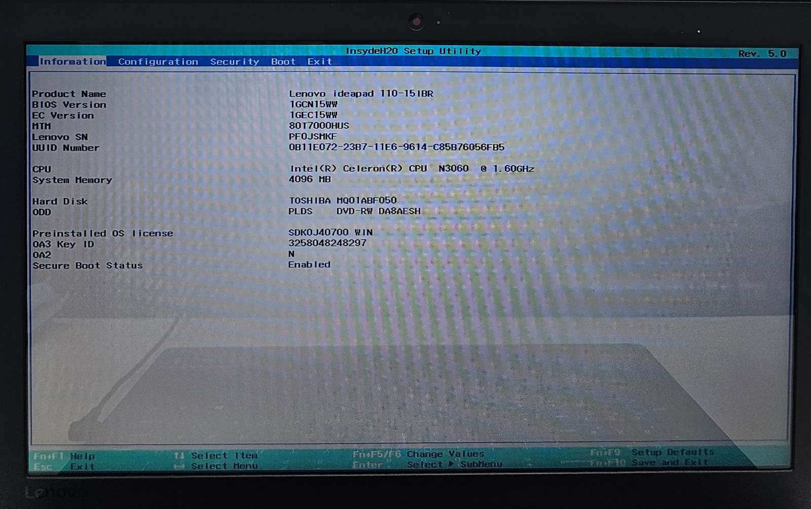 Lenovo IdeaPad 110-15IBR Laptop Intel Celeron N3060 4GB Ram 500GB HDD NO OS (FL)