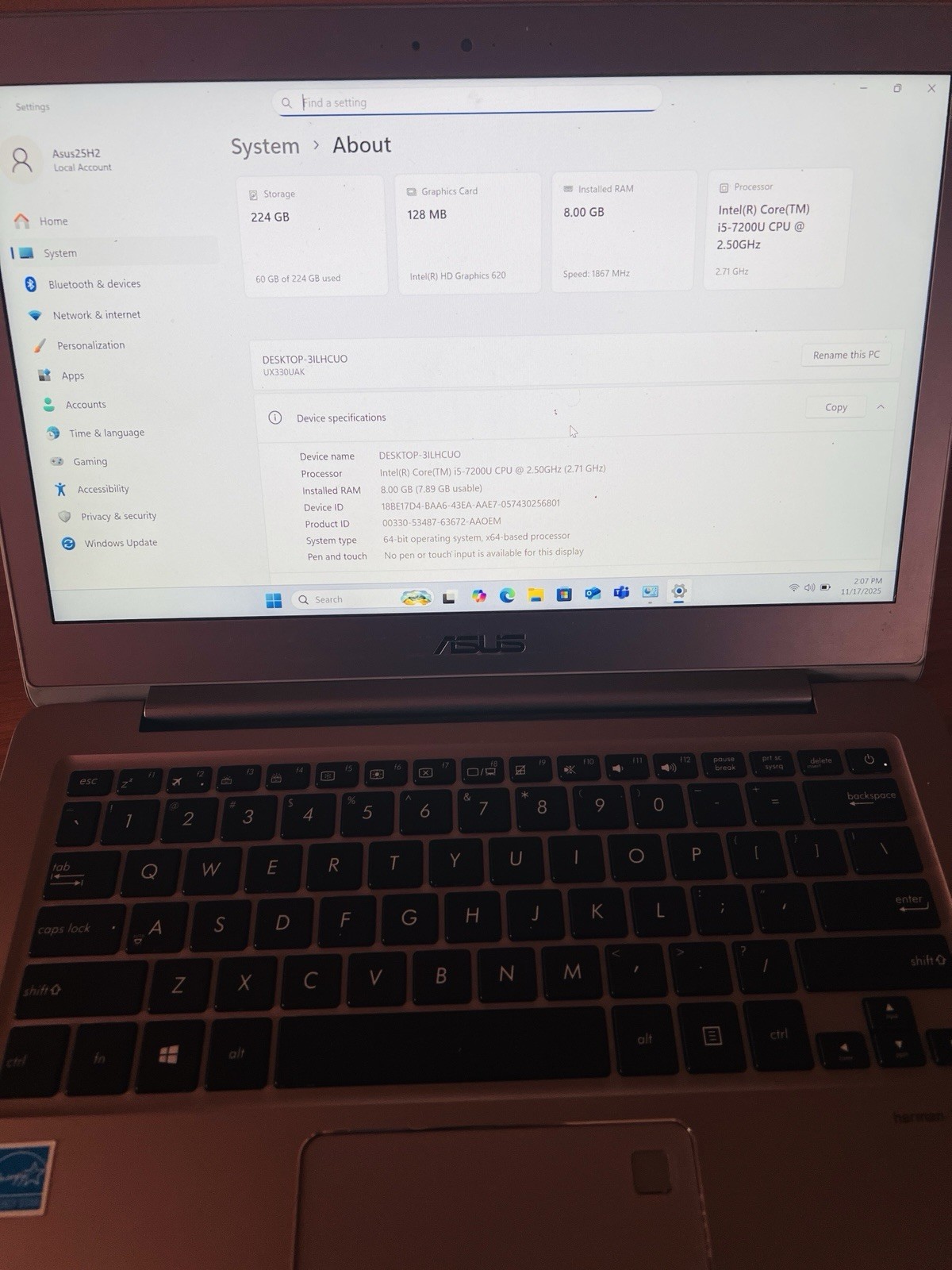 Asus ZenBook UX330UAR 13.3-inch QHD+ Ultra-Slim,Harman Kardon,25H2 Latest Win 11